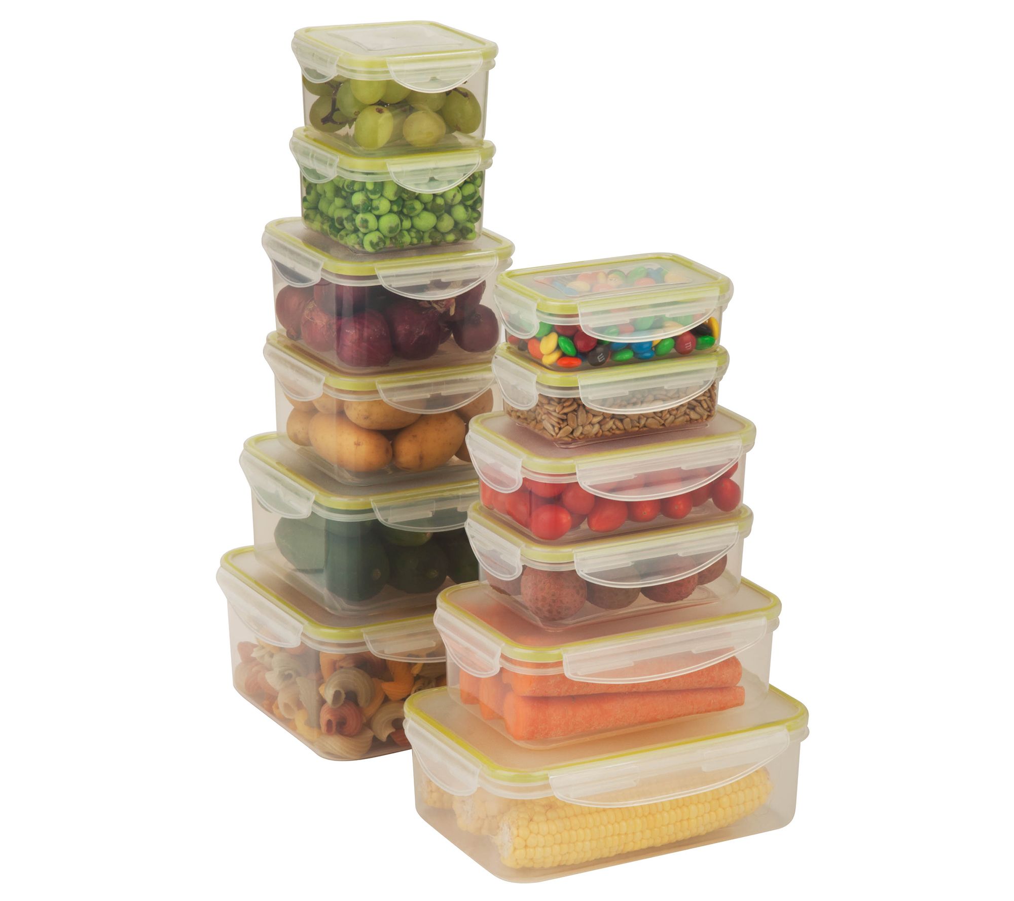 Kinetic GoGreen Glassworks 30 oz 12-Piece Rectangular Oven Safe Glass Food Storage  Container Set with Lid, 6 Glass Containers and 6 Lids 