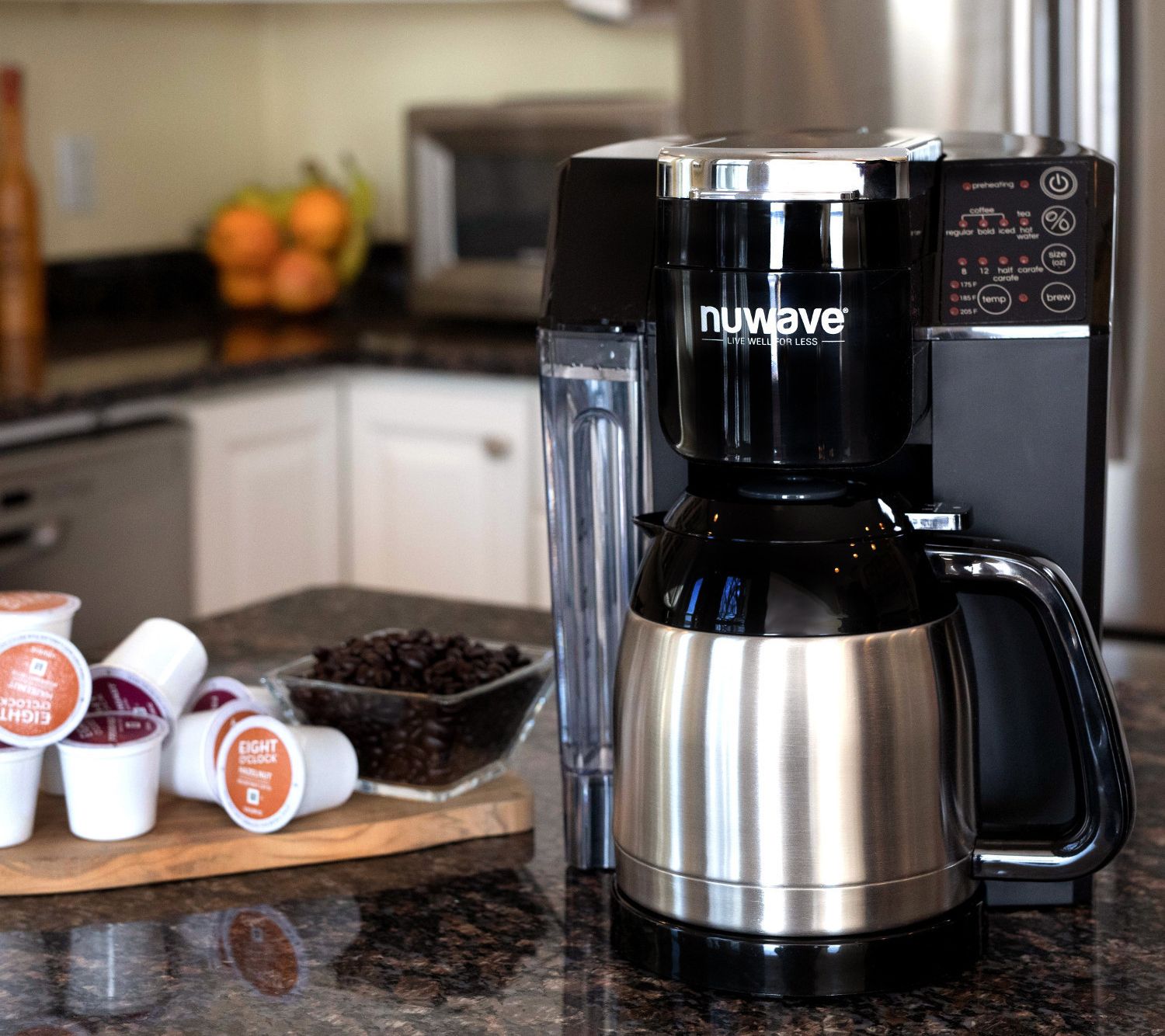 NuWave BruHub 3in1 Coffee Maker with Stainless Carafe