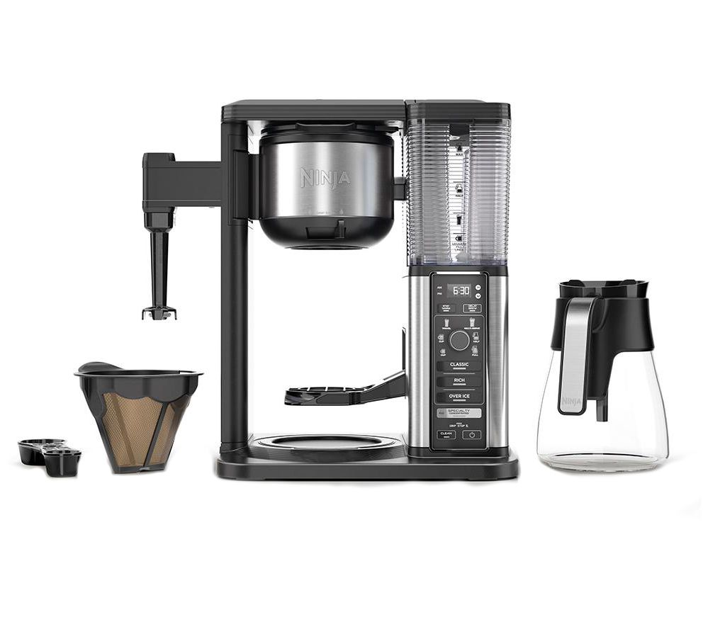  Ninja Specialty Coffee Maker CM400, Removable Water Reservoir,  Glass Carafe, Single-Cup Brewing Fold Away Cup Platform: Home & Kitchen