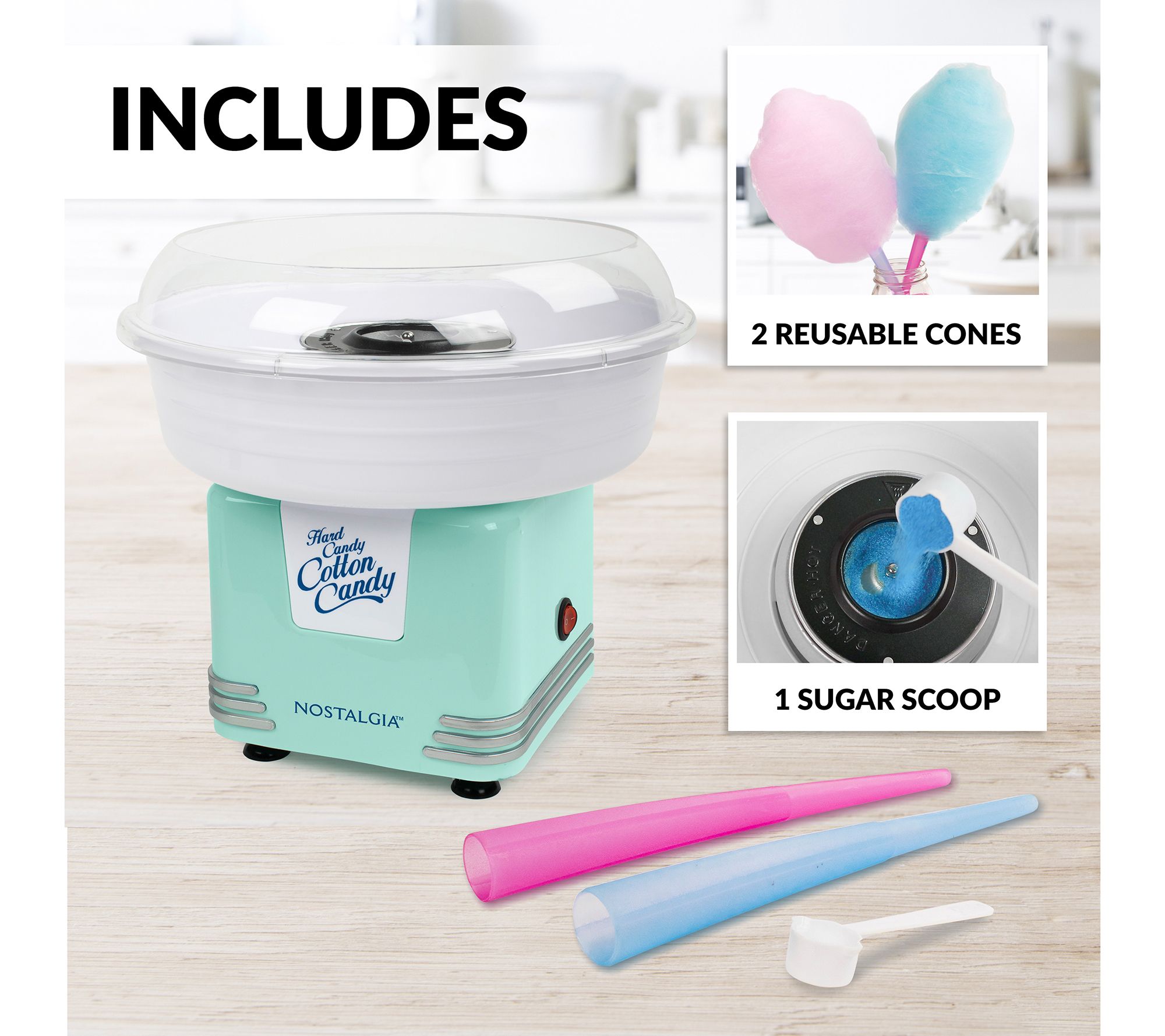 Nostalgia Retro Candy Cotton Candy Maker - QVC.com