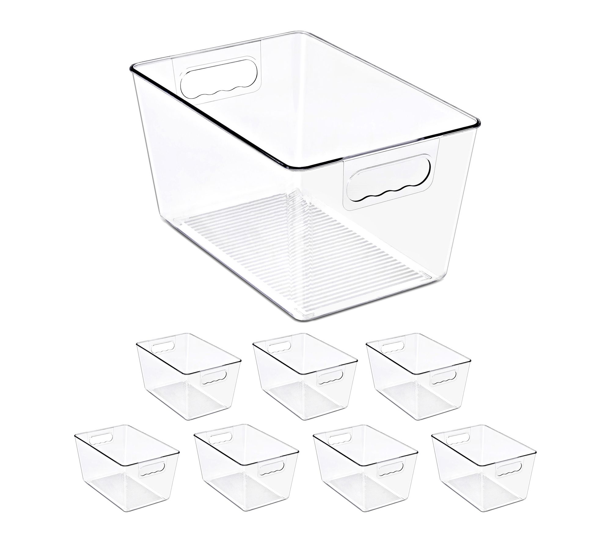 Sorbus Set of 8 Large Clear Food Storage Containers