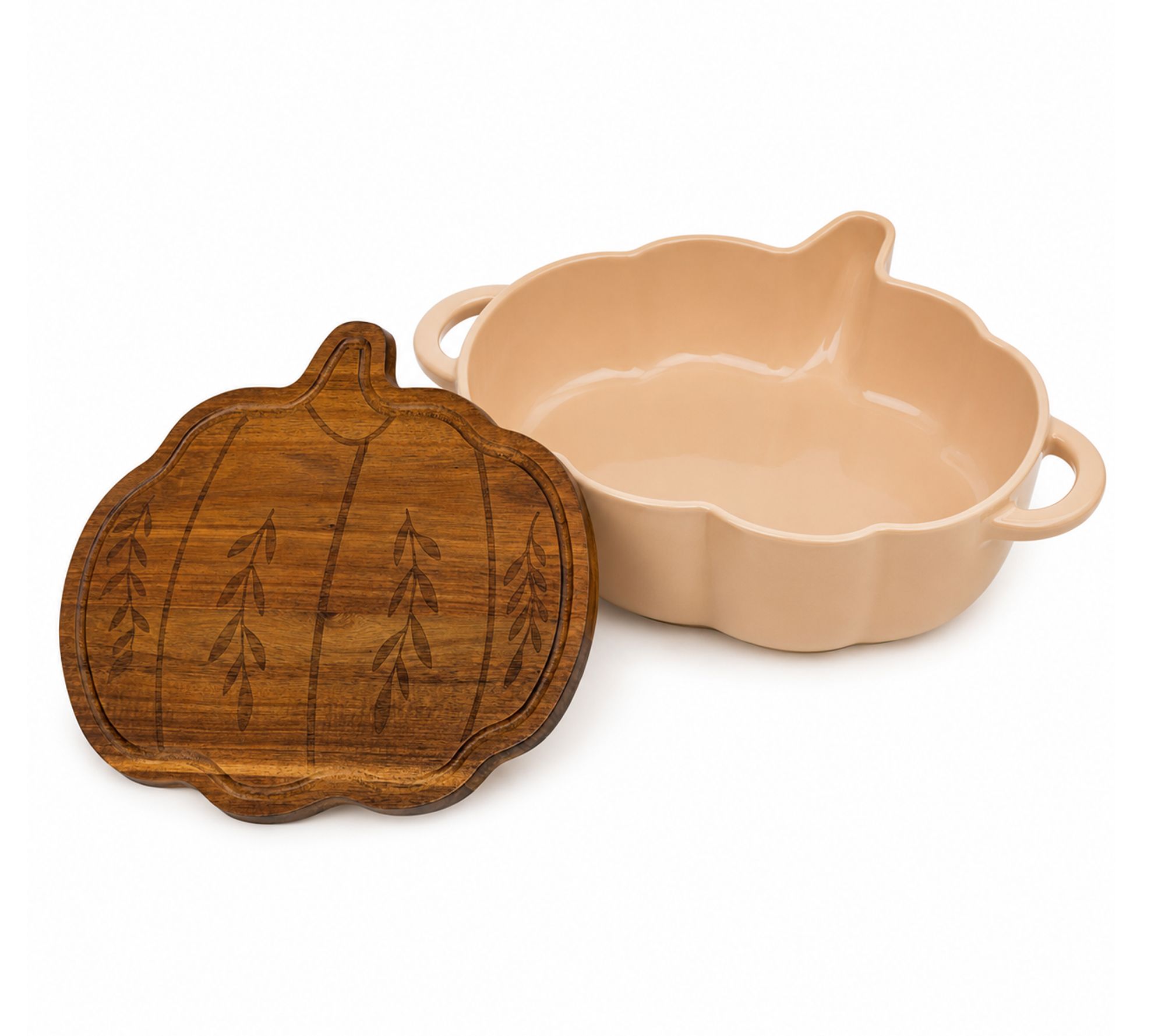 10 Strawberry Street Pumpkin Patch Baker w/ Embossed Wood Lid