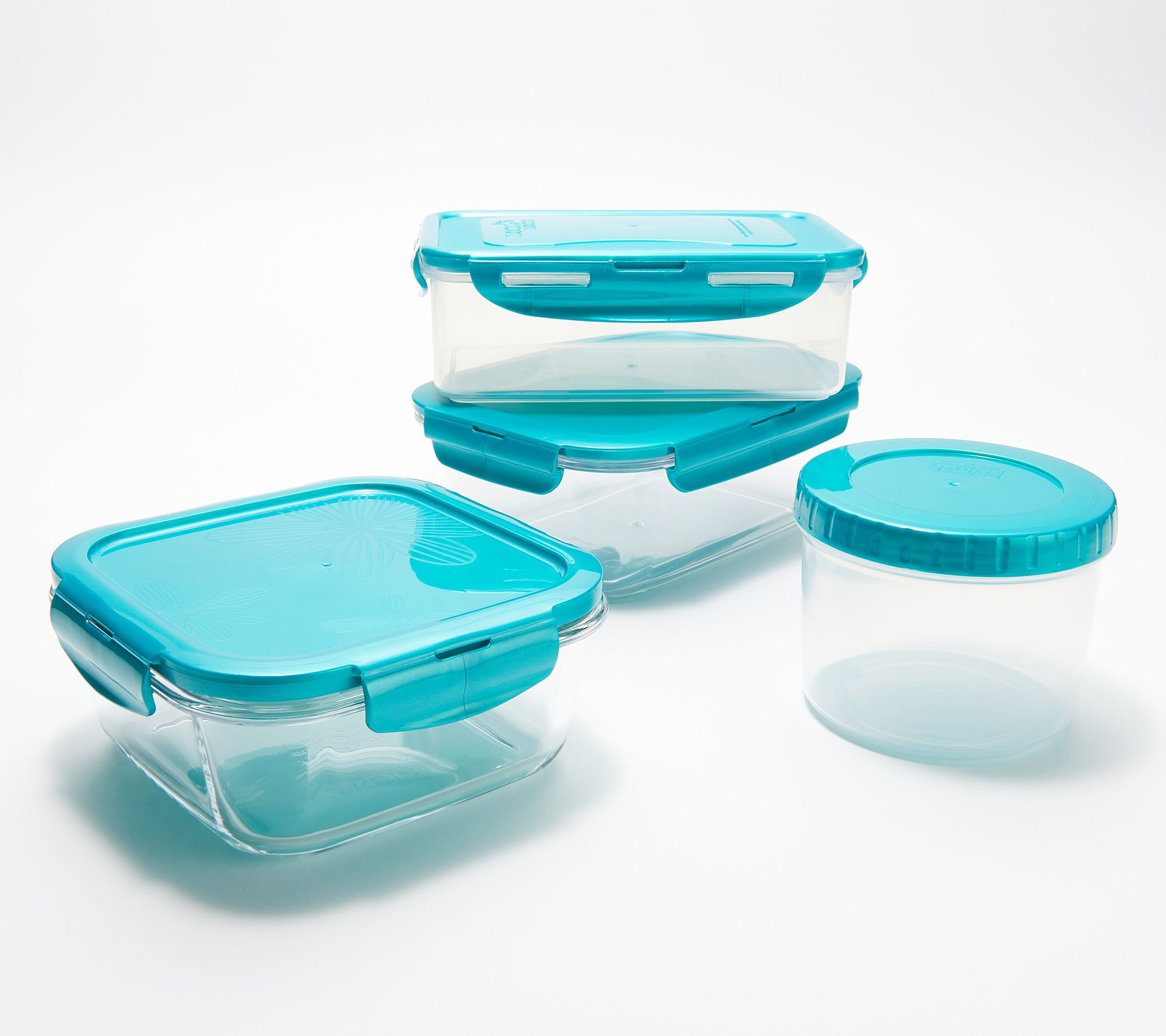 LocknLock 4-Piece Oval Glass Bake & Serve Storage Set 