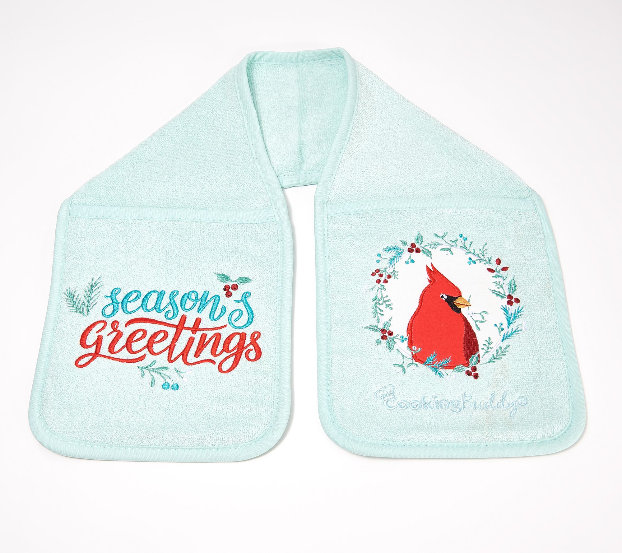 Cooking Buddy Holiday Towel & Pot Holder by Campanelli