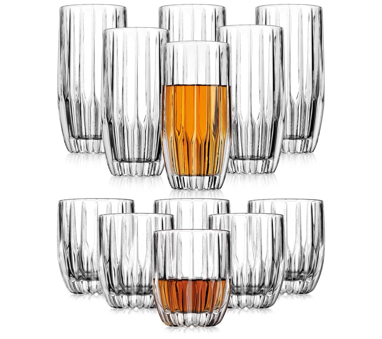 Godinger Dublin Crystal Highball Glasses, Set of 12