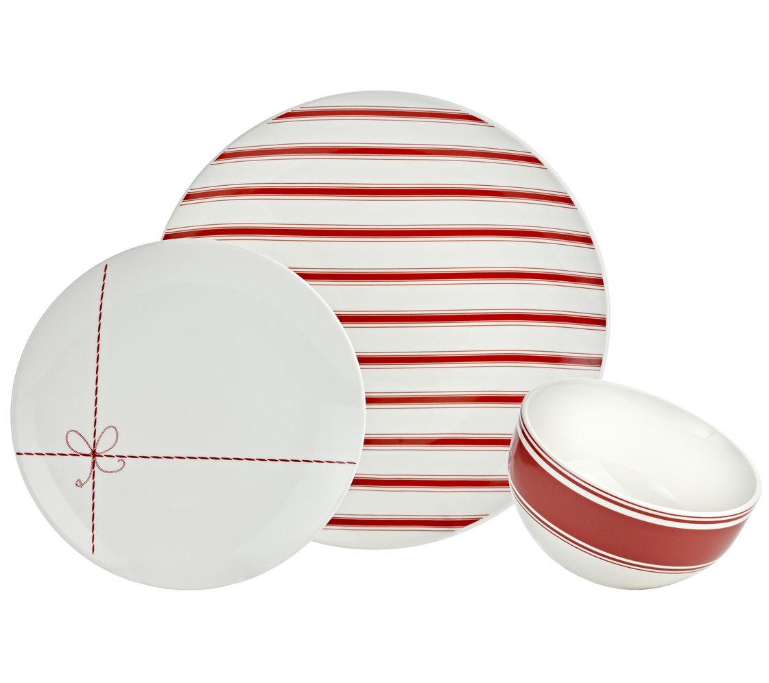 Godinger Set of 12 Holiday Present Dinnerware S t