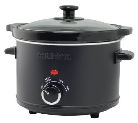 Prepology 2-qt Round Slow Cooker with Tempered Glass Lid 