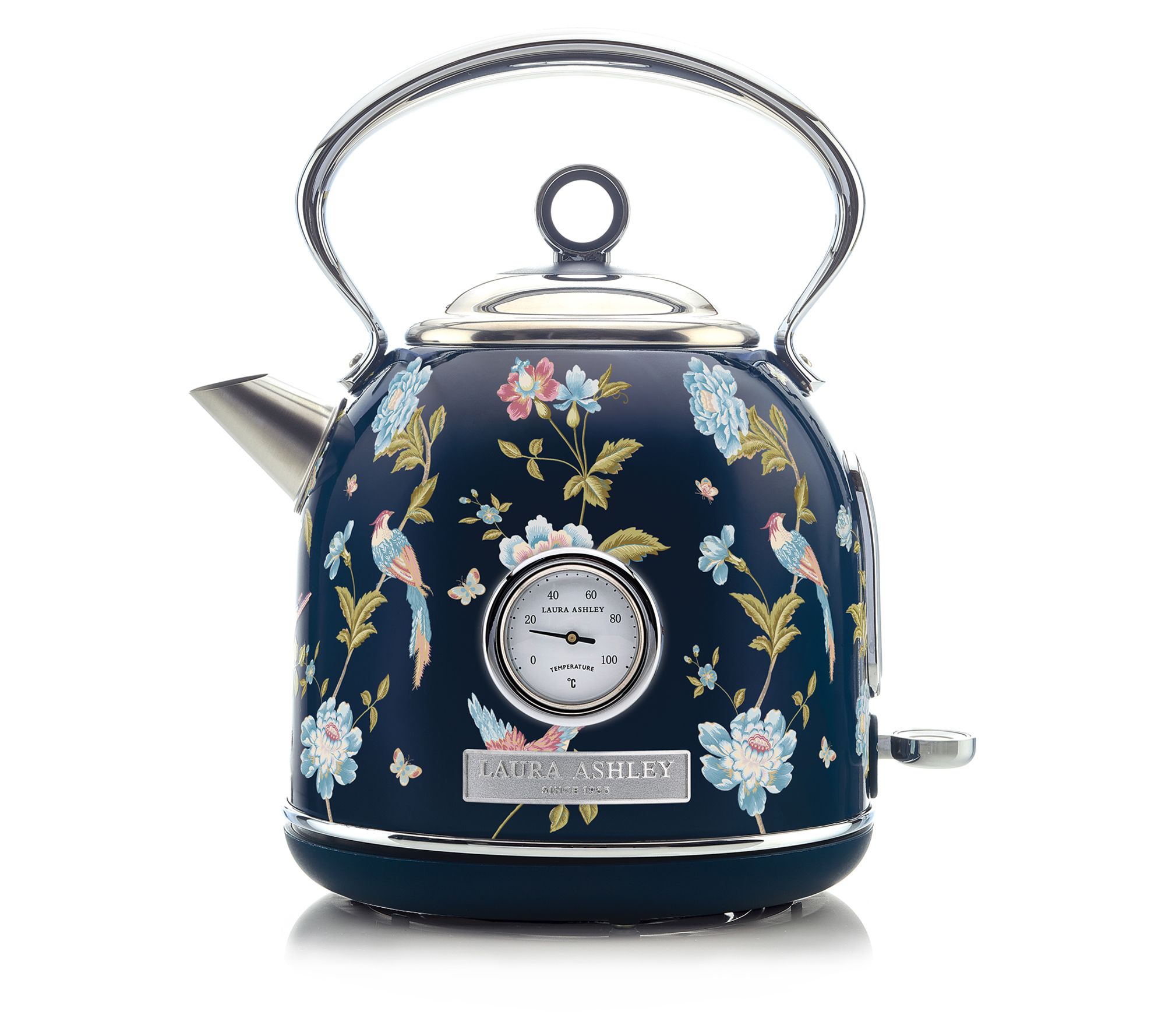 Laura Ashley 1.7 Liter Dome Electric Kettle with Visual Thermometer