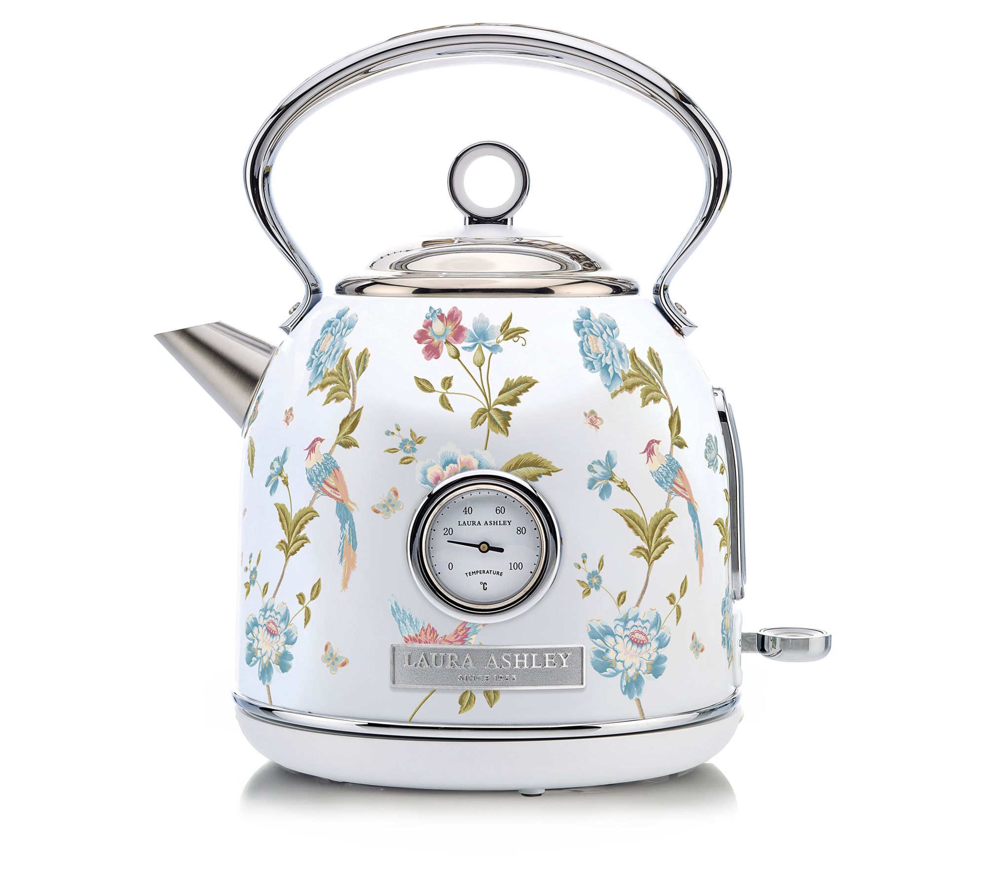Laura Ashley 1.7 Liter Dome Electric Kettle with Visual Thermometer