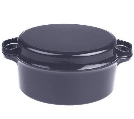 Technique Enamel Cast Iron 2.5qt. Saucepot w/Skillet Lid 