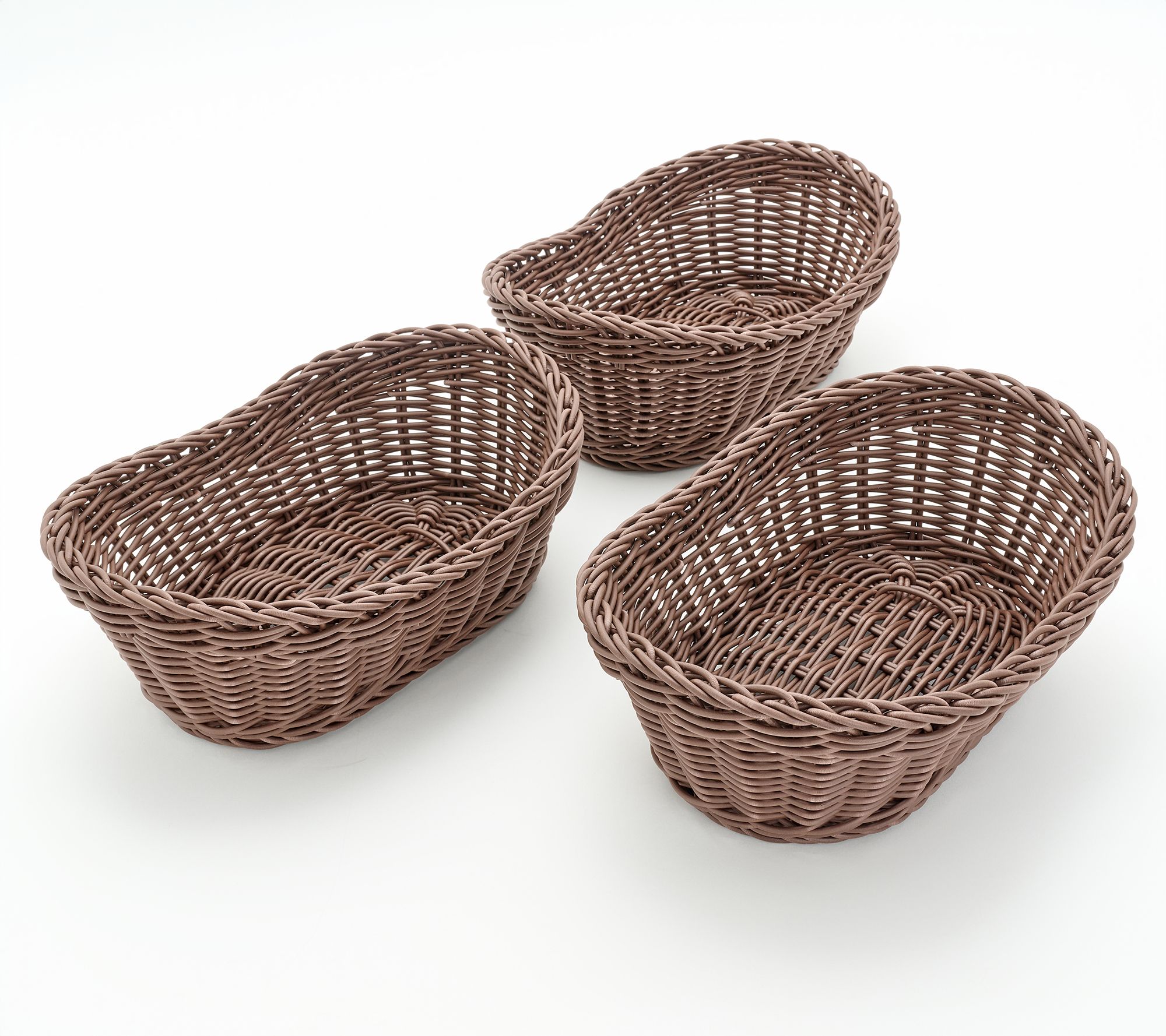 LocknLock Set of 3 Dishwasher Safe Oval Baskets