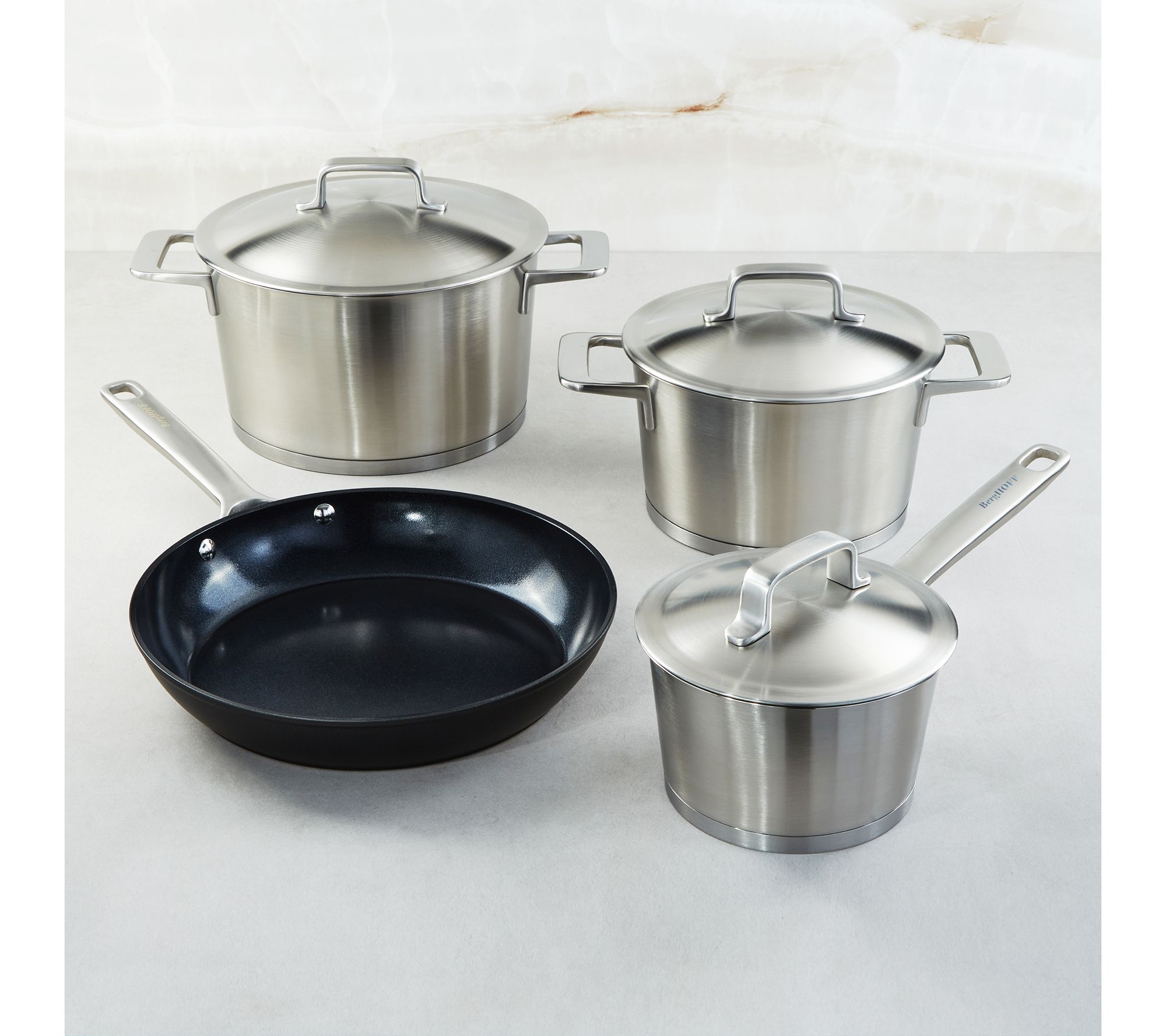 BergHOFF Meta 7pc Recycled Cookware Set with Nonstick Fry Pan