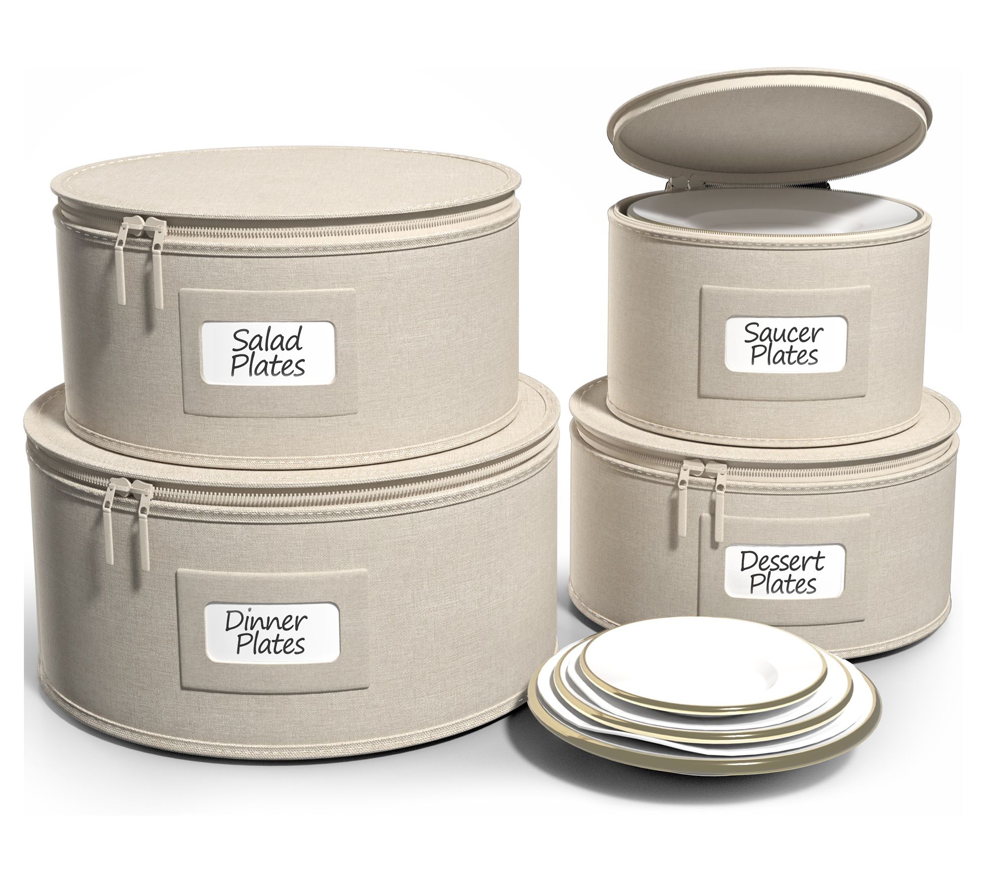 Sorbus 4pc China Storage Containers Hard ShellDish Cases Set