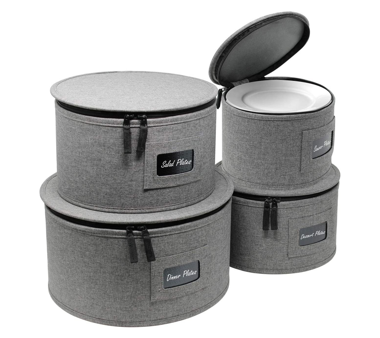 Sorbus 4pc China Storage Containers Hard ShellDish Cases Set