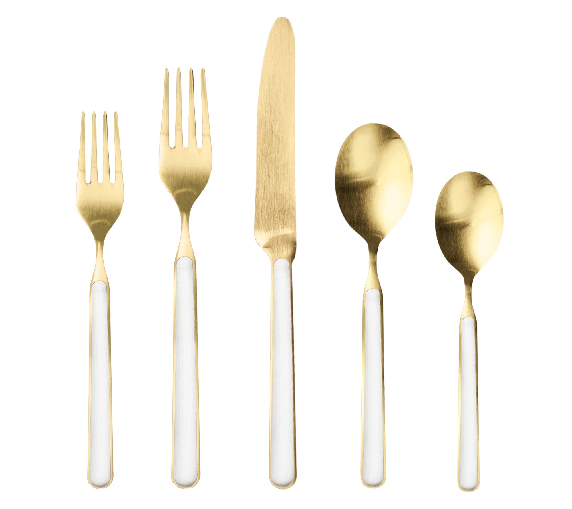 Mepra 5pc Fantasia Ice Gold Flatware Set