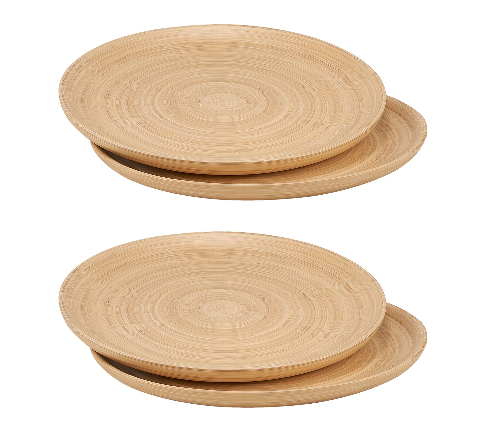 Lexa Bamboo 4 Piece Serving Plate Set