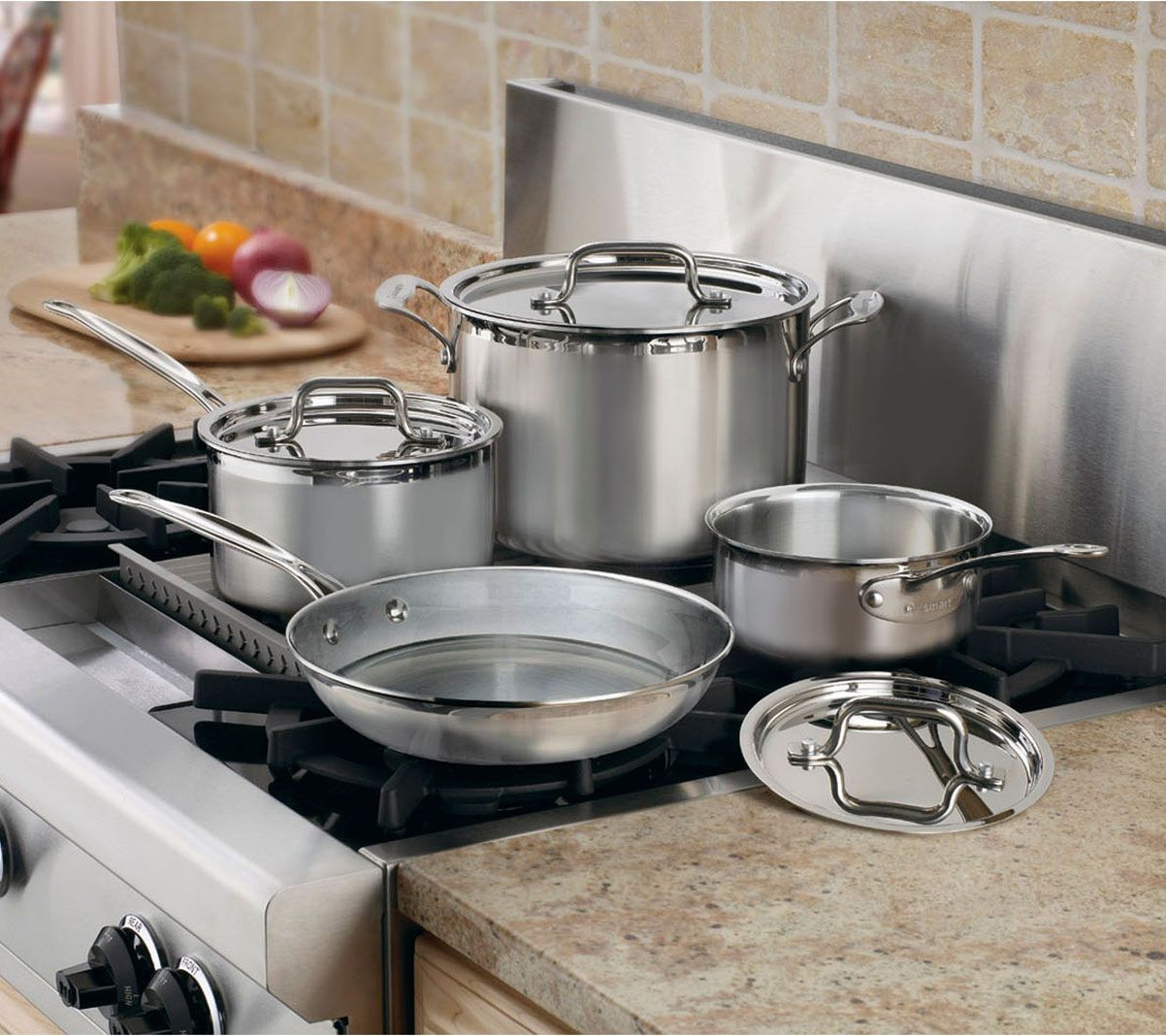 Cuisinart MultiClad Pro Triple Ply Stainless Cookware 7-Piece Set - Bed  Bath & Beyond - 33432734