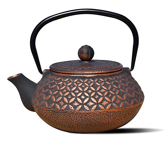 Old Dutch 24-oz Black/Copper Cast Iron "Amai" Teapot
