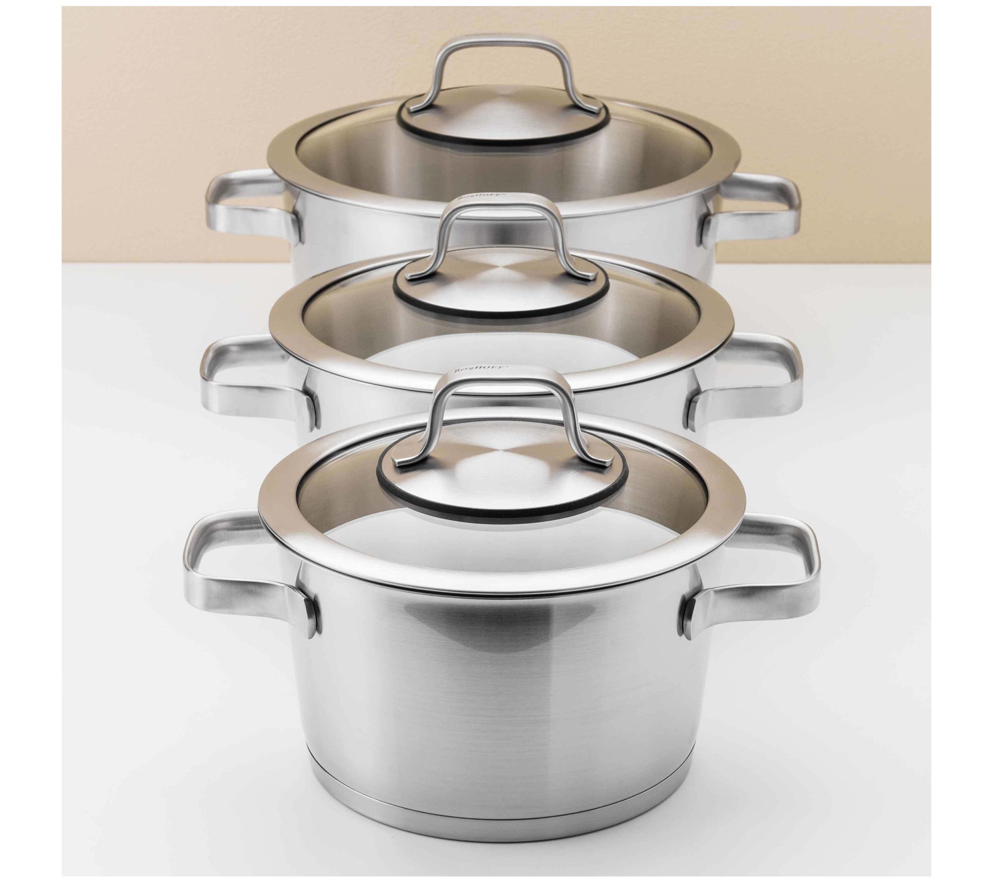 BergHOFF Essentials 7 piece 18/10 Stainless Steel Cookware Set, Hotel