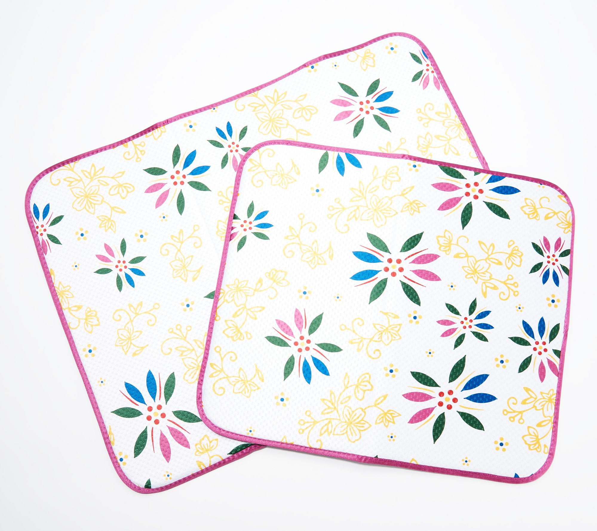 Temp-tations Set of 2 Microfiber Kitchen Drying Mats