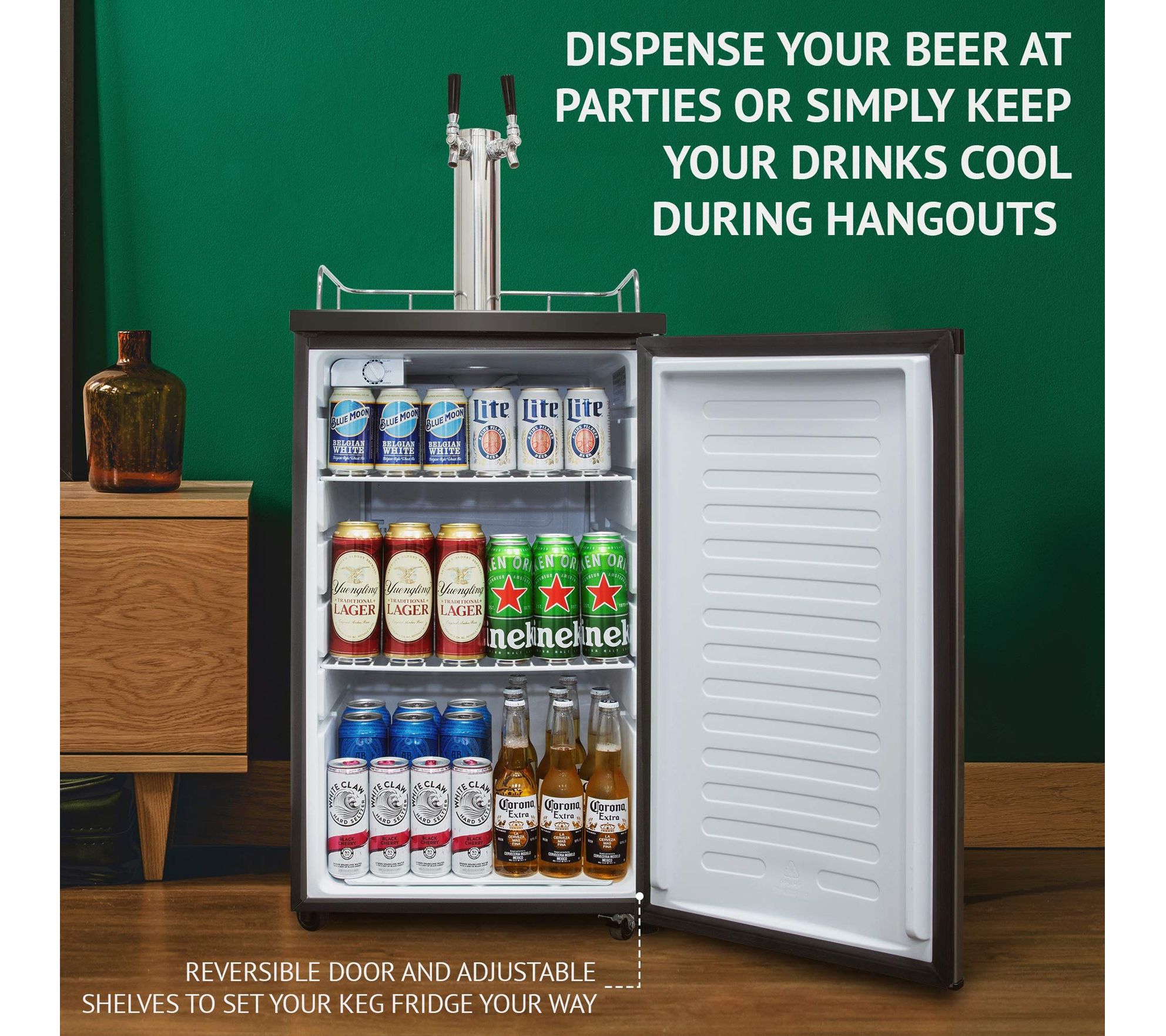 Ivation Dual Tap Kegerator Cooler