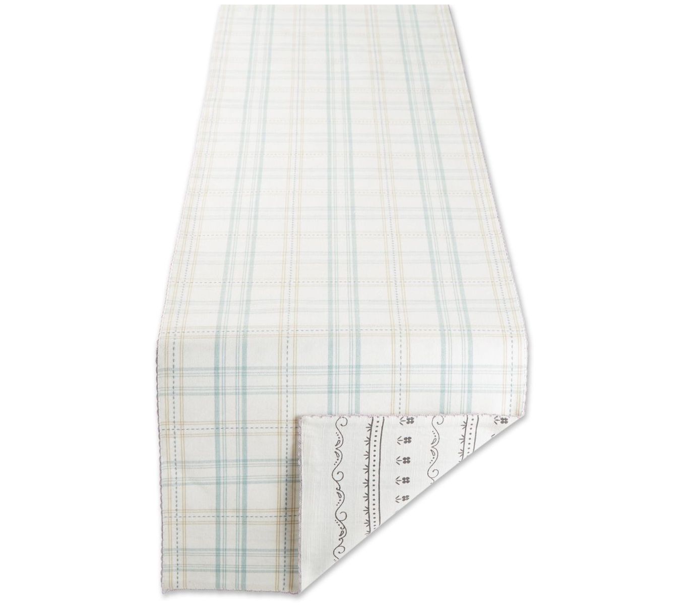 Design Imports Cottontail Garden Plaid 14" x 72Table Runner
