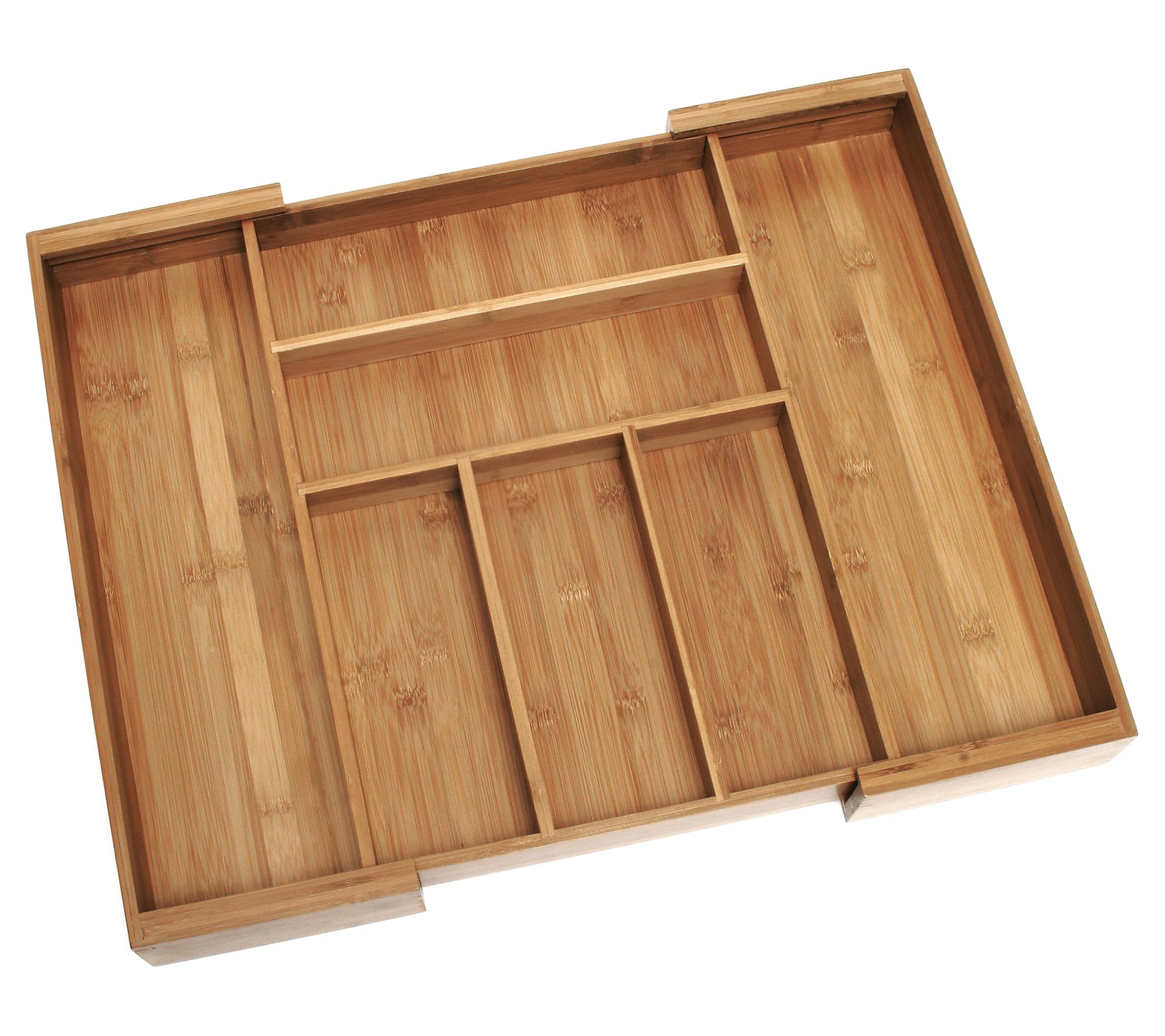 Seville Classics Expandable Bamboo Drawer Organizer Tray