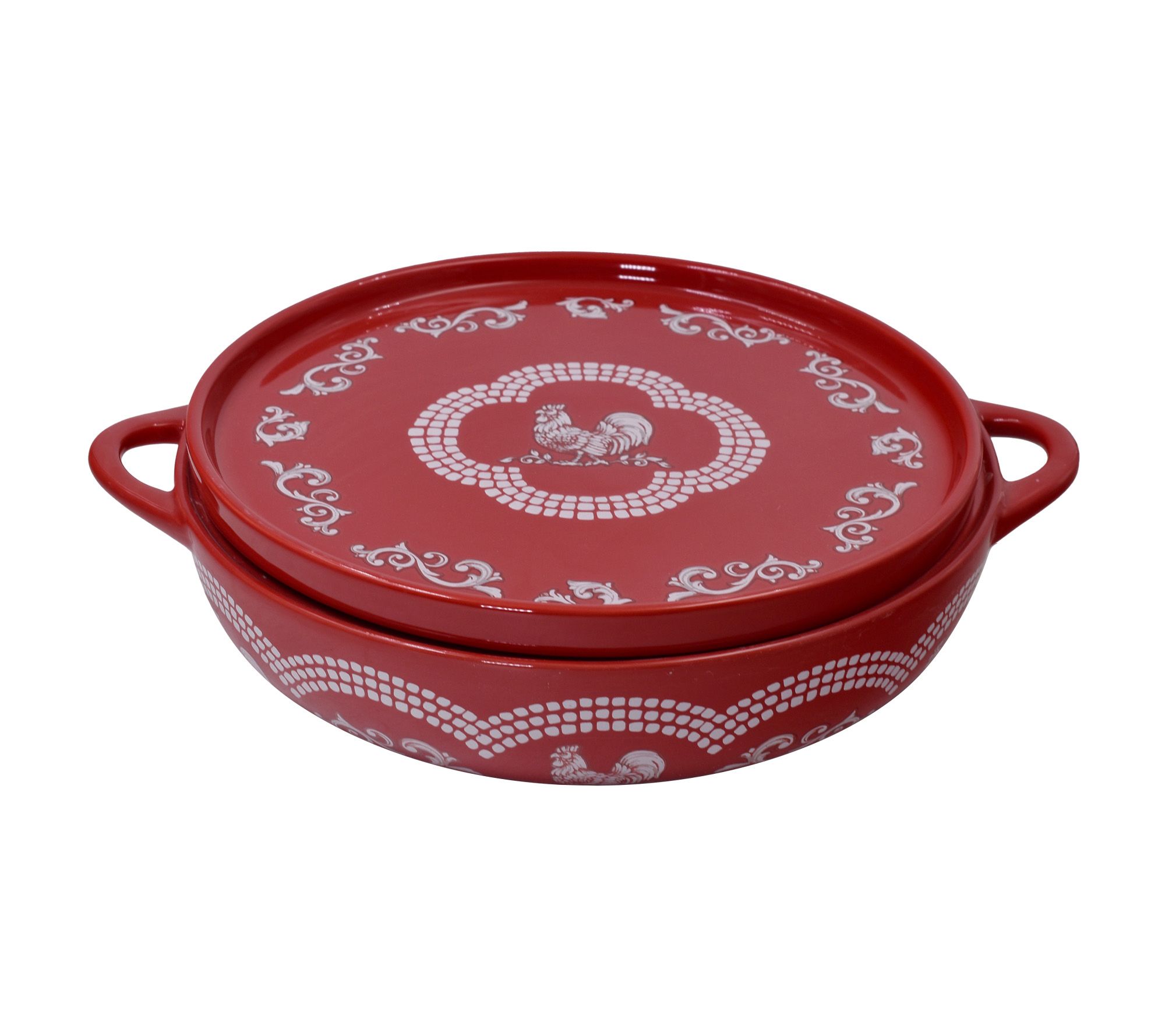 Temp-tations Doodle Doo 3.5-qt Casserole with Deep Dish Lid