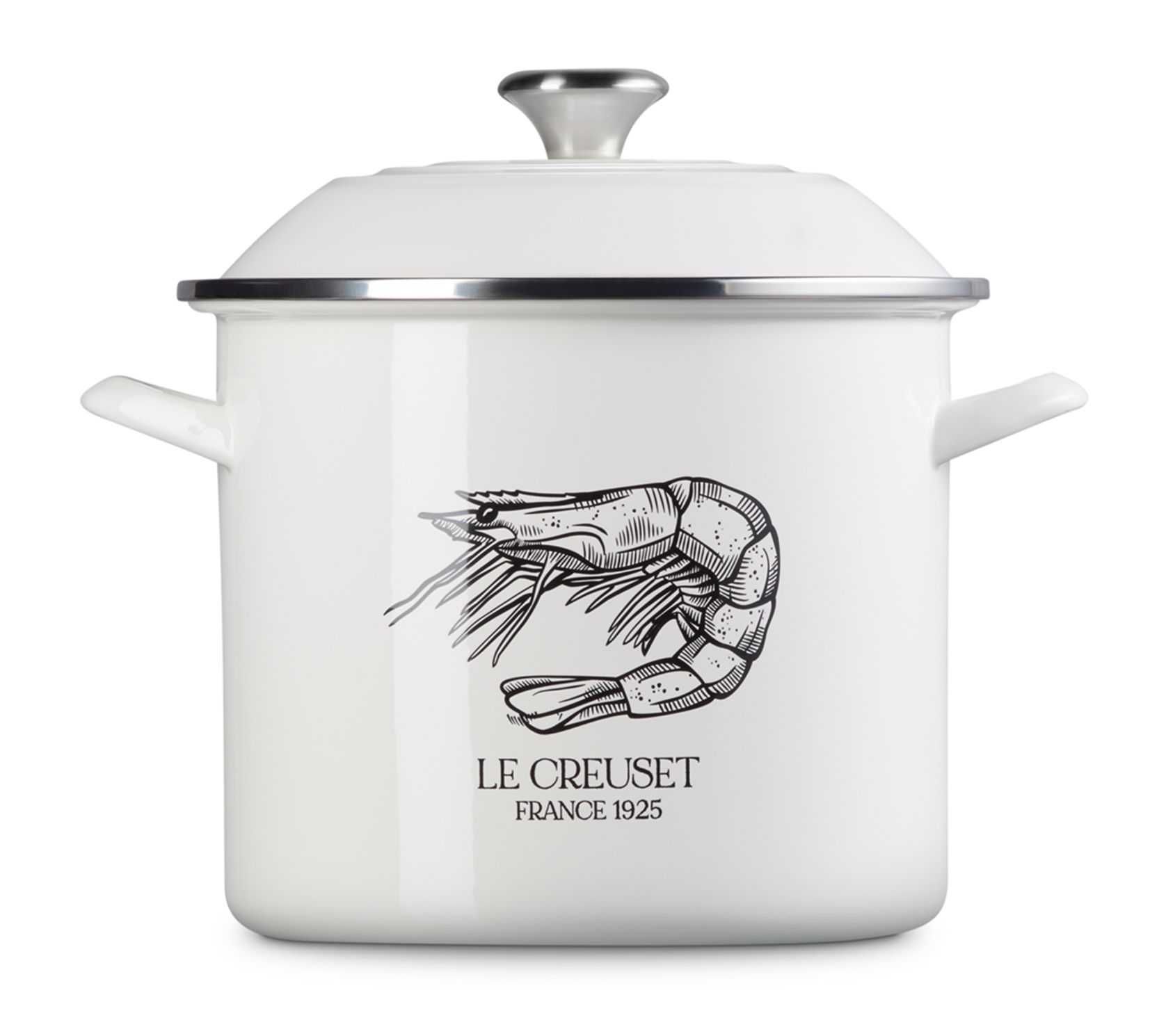 Le Creuset 10 qt. Seafood Stockpot. White