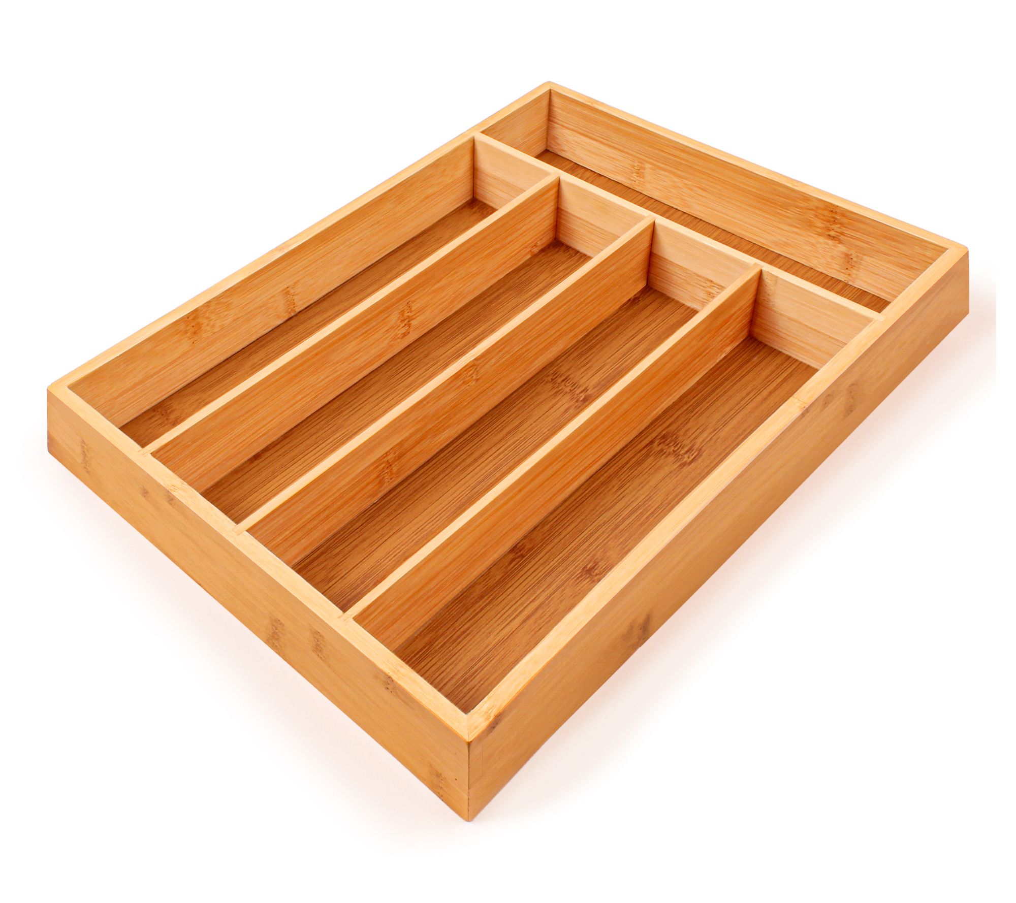 BergHOFF 5-Slot Bamboo Flatware Organizer, 13.75" x 9.75"