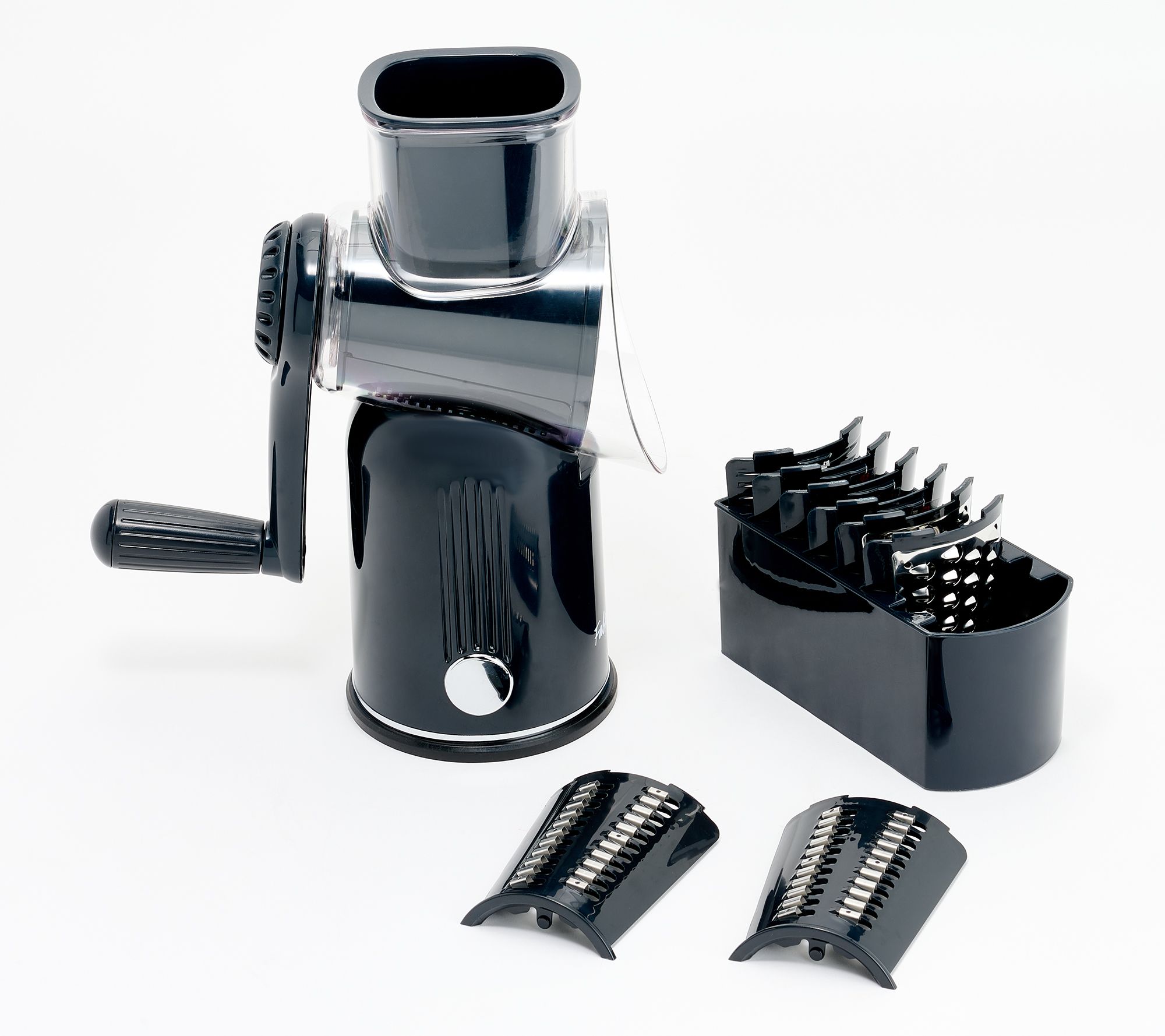 Fabio Viviani Rotarty Grater w/ 5 Blades & Storage Box