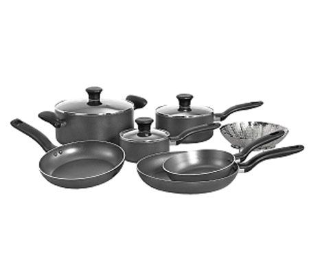 T-Fal A821SA94 Initiatives 10-Piece Cookware Set - Gray 