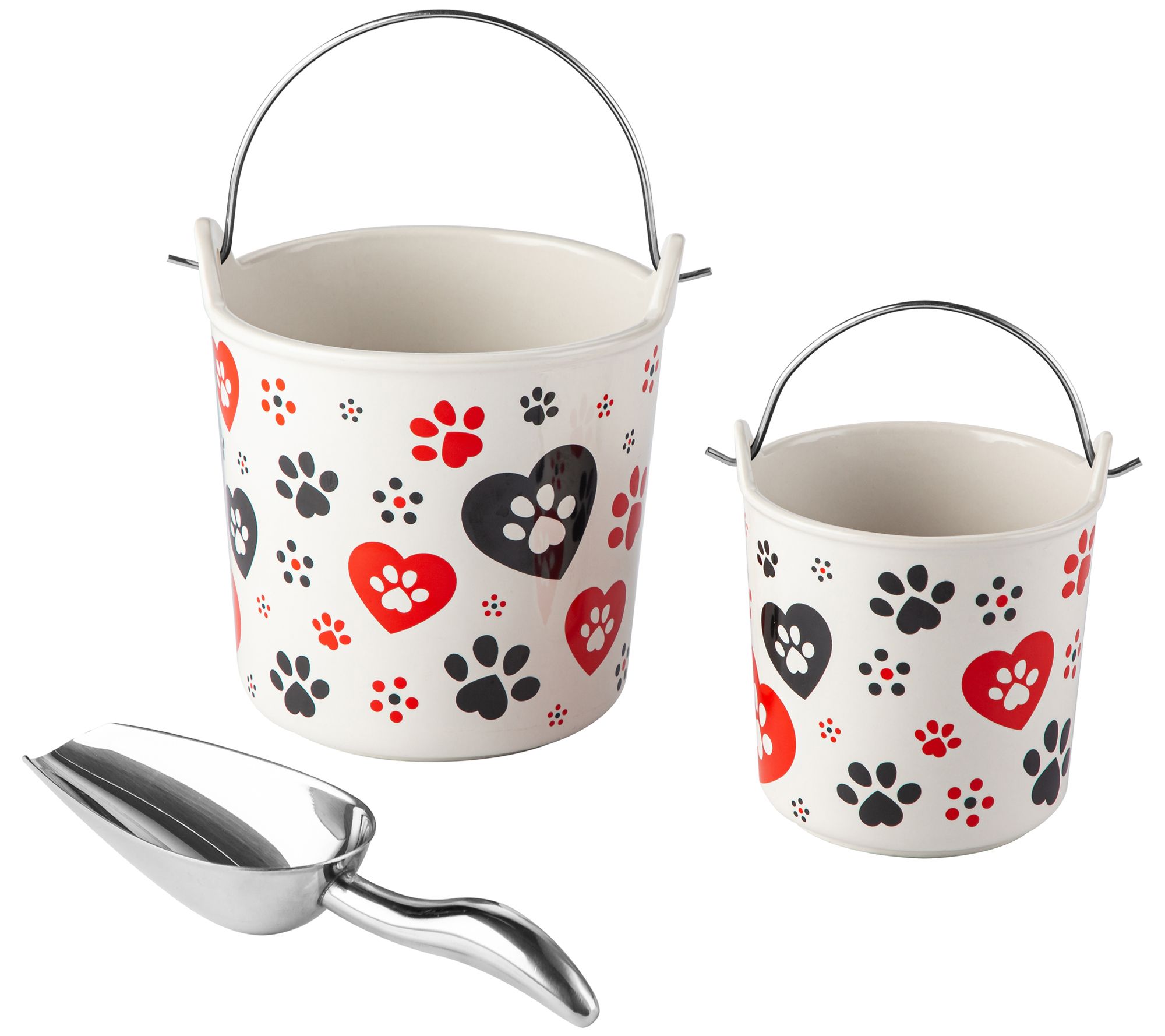 "As Is" Temp- tations 1.5-qt & 20-oz Stoneware Buckets w/Scoop