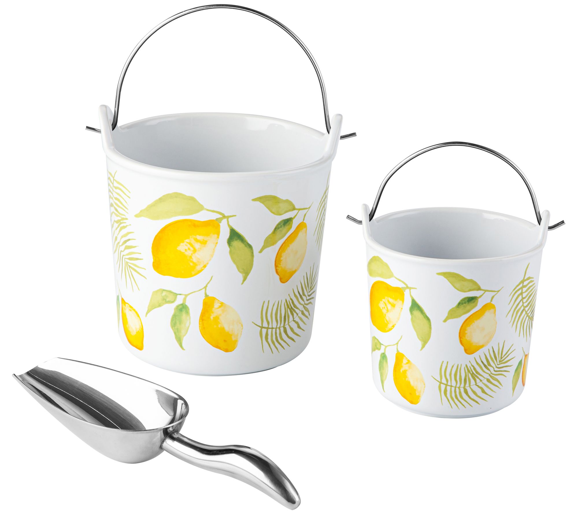 "As Is" Temp- tations 1.5-qt & 20-oz Stoneware Buckets w/Scoop