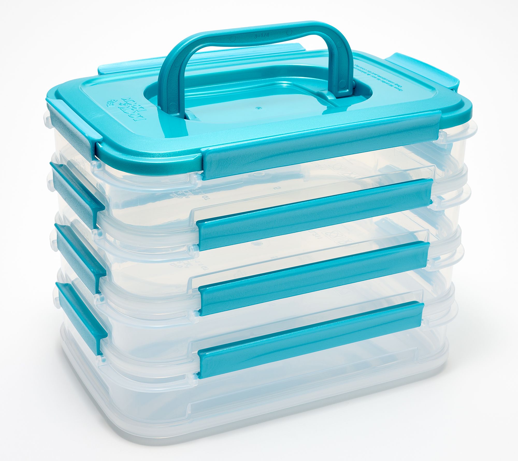 LocknLock Set of 4 Interchangeable Rectangles w/ (1) Handle Lid