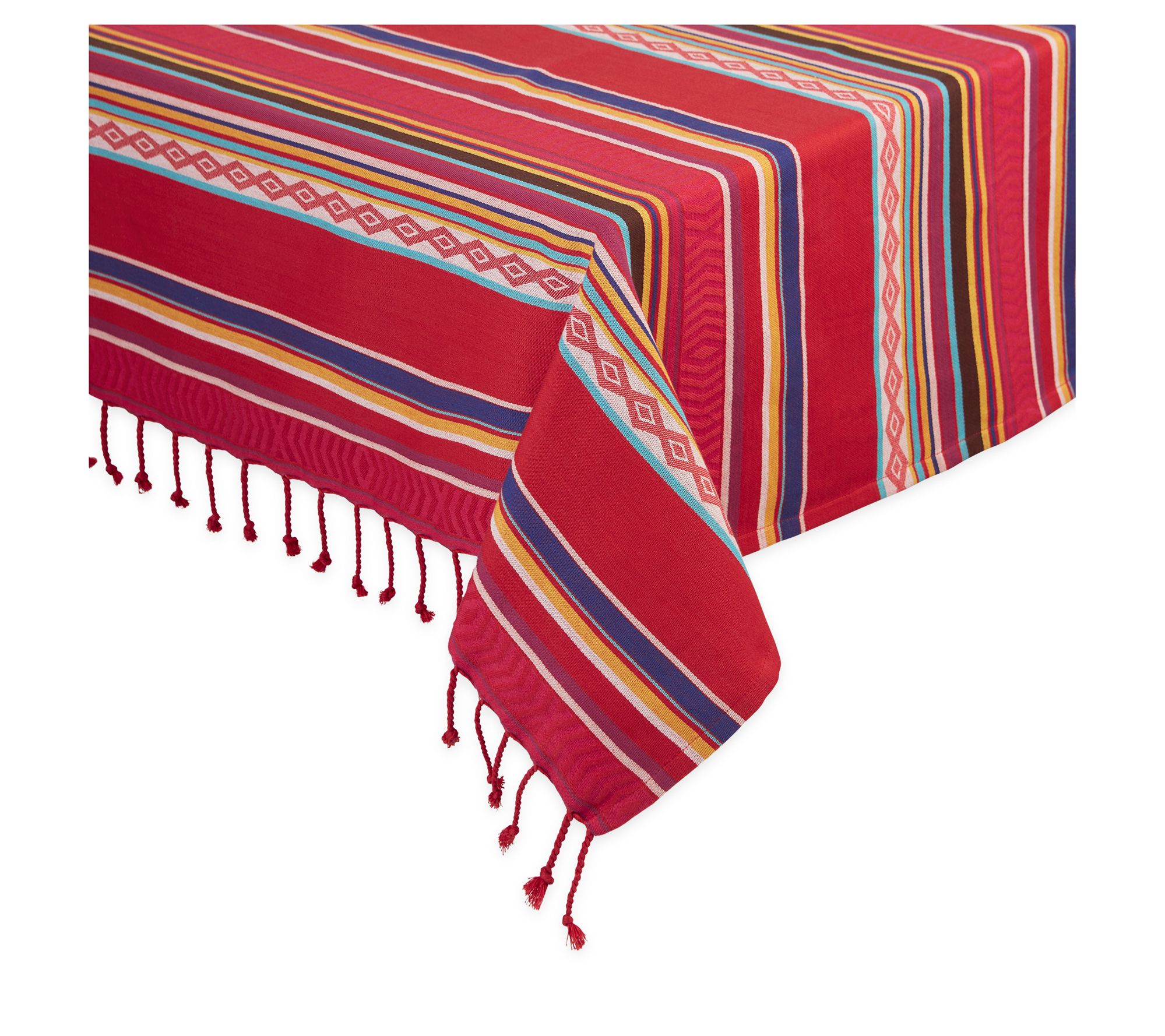 Design Imports Baja Stripe Jacquard Tablecloth- 60 X 84