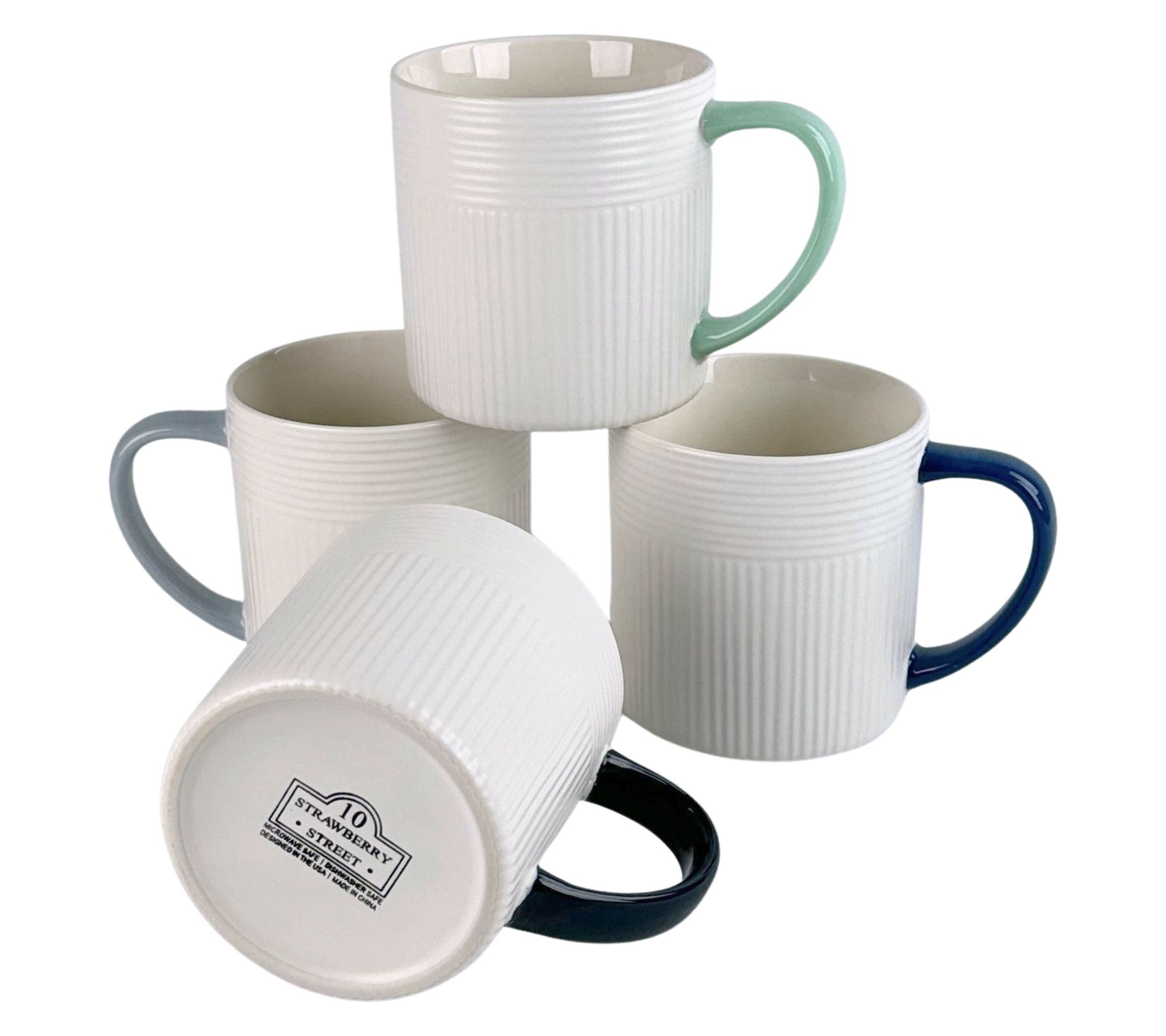 10 Strawberry Street Set of 4 Luca Mugs