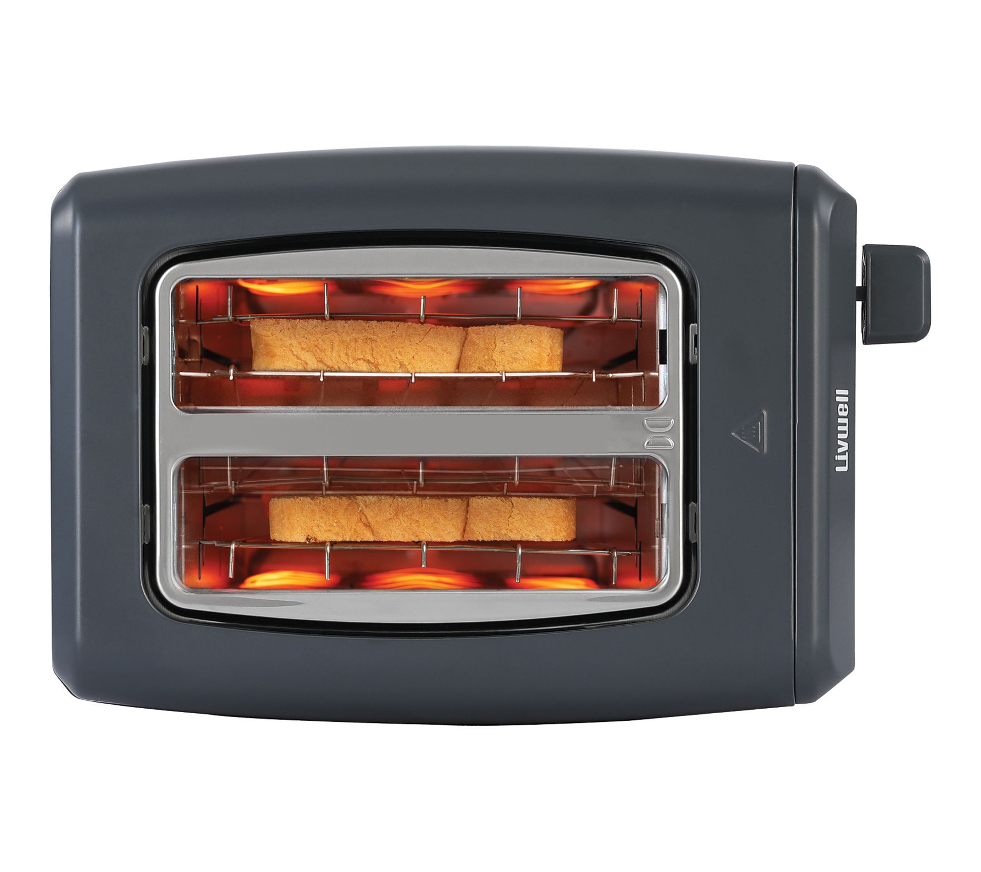 Livwell Smart Touch 2 Slice Metal Toaster, Gunmetal - QVC.com