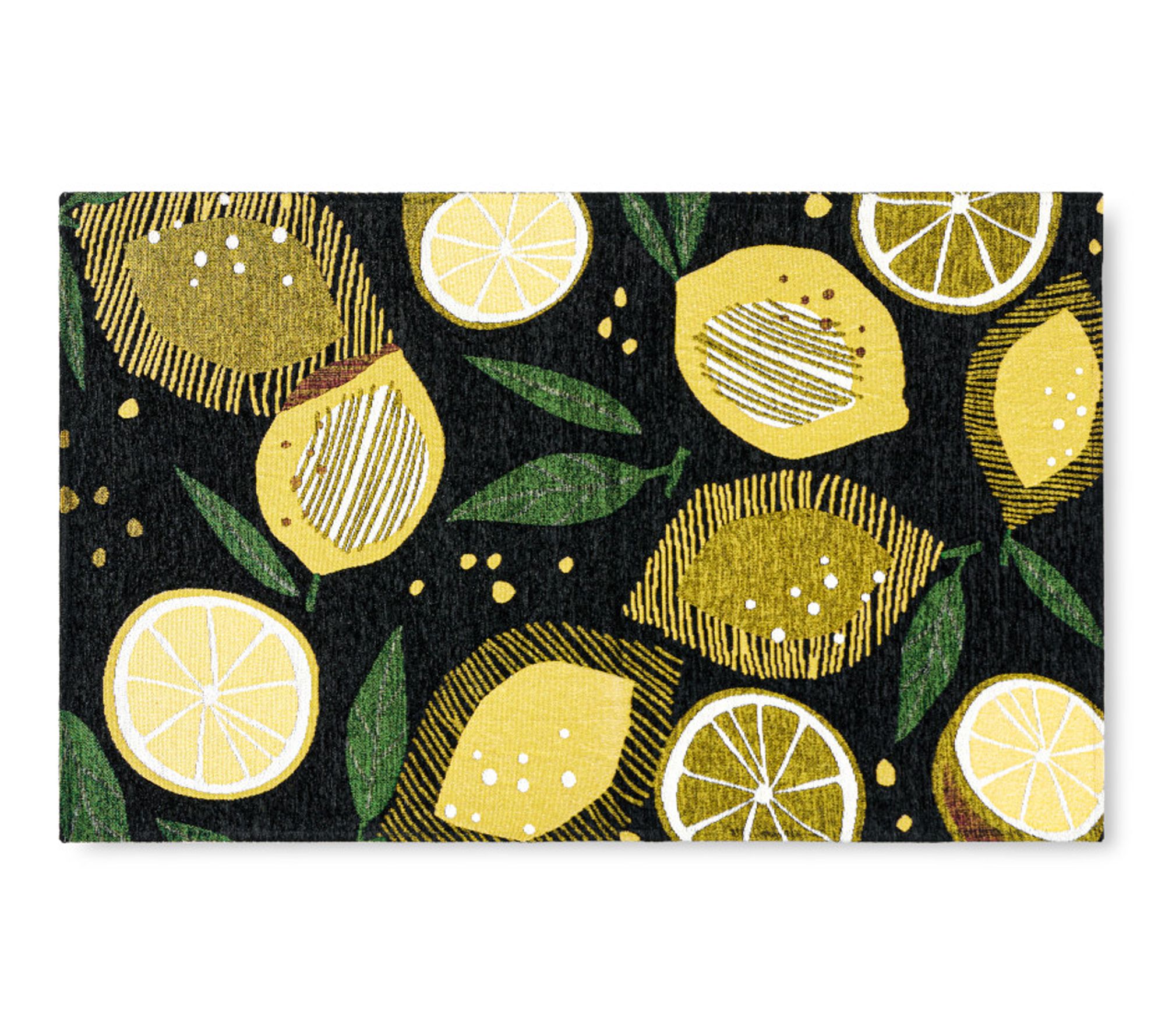 TCLI Livie Fres h Lemon Washabl e 24"x40" Kitch en Mat