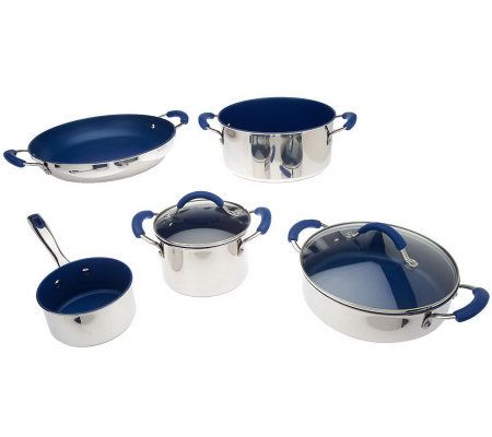 CooksEssentials Premier 18/10 Stainless Steel Nonstick 7-pc