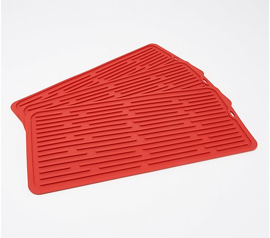 Set of (3) 8 W x 17 L Silicone Drying Mats 
