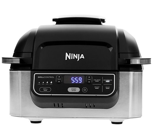 Ninja Foodi 6-qt Indoor Grill with Air Fry,Skewers & Roast Rack 
