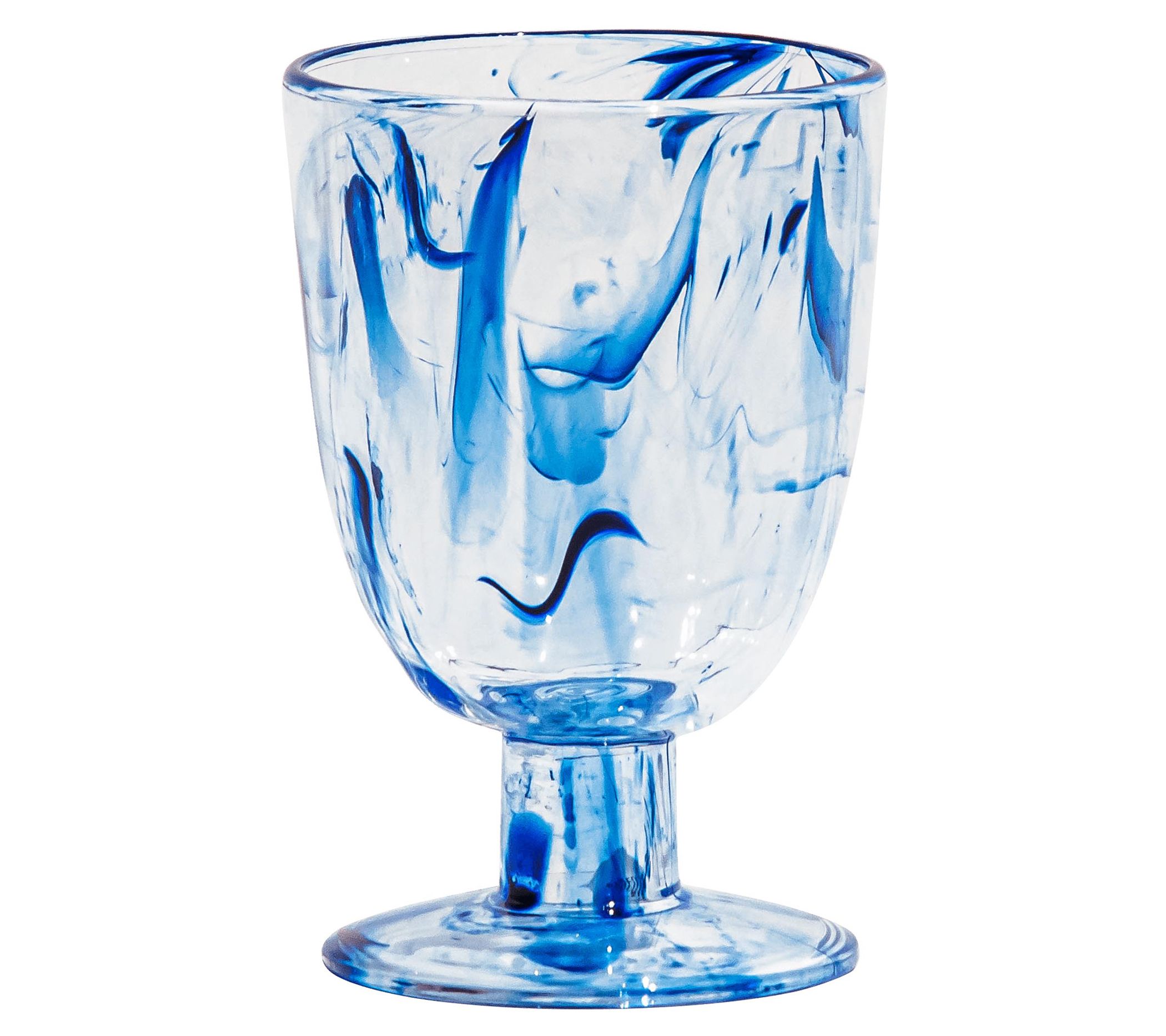 Tarhong Set of 6 14-oz Aegean Swirl Goblets