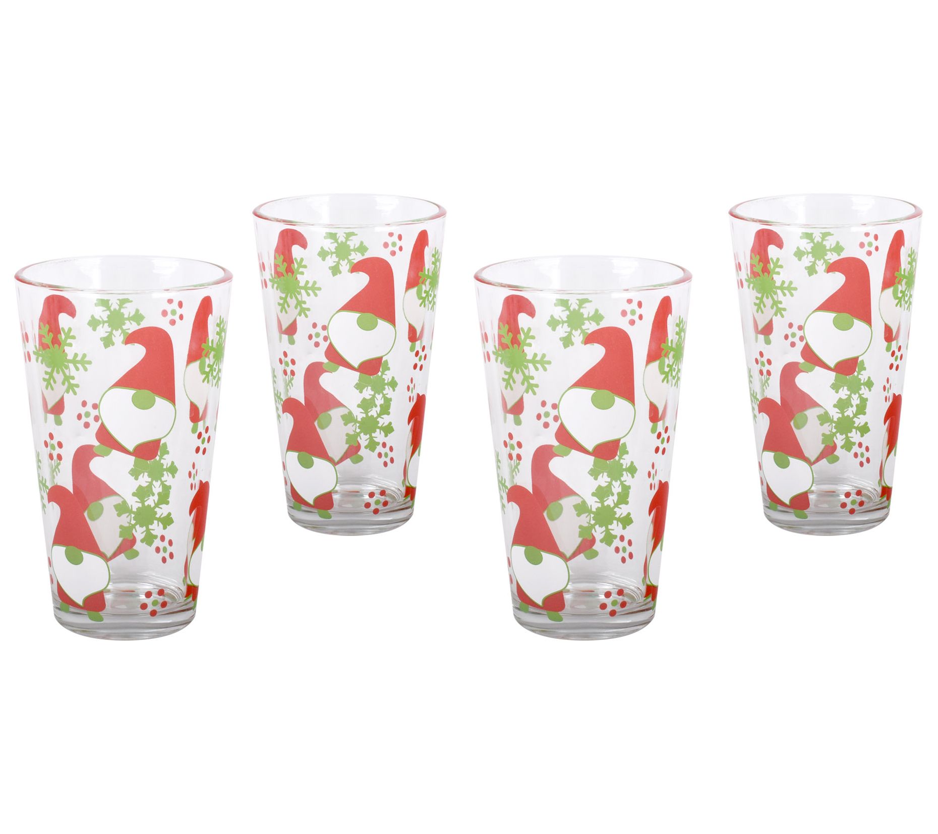Temp-tations Set of 4 16oz Glass Tumblers