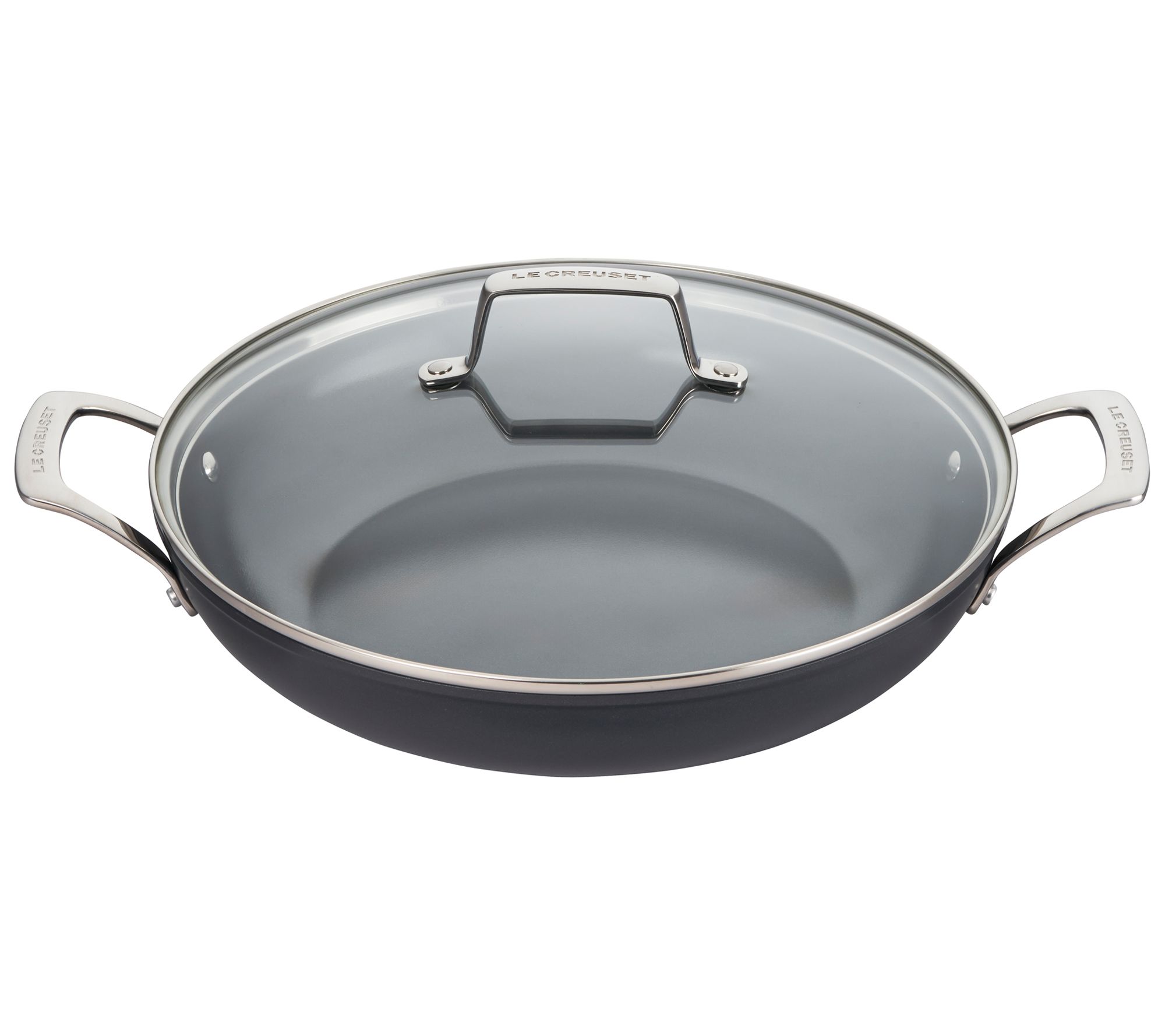 Le Creuset Essential 4 qt Shallow Braiser w/ Gl ass Lid