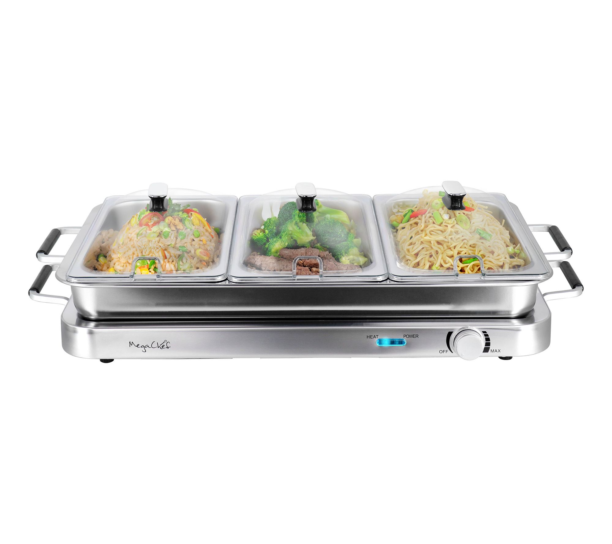 MegaChef 3-in-1 Electric Chaffing Buffet Server& Warming Tray