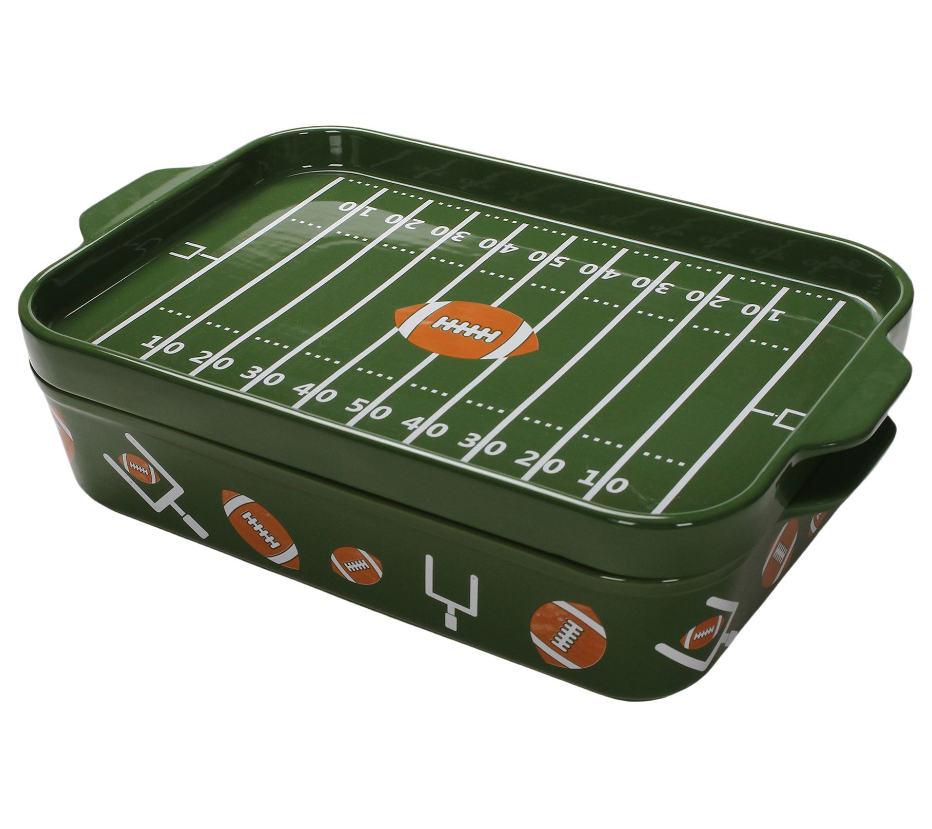 "As Is" Temp-tations Seasonal 13x9 Baker with Deep Dish Lid It