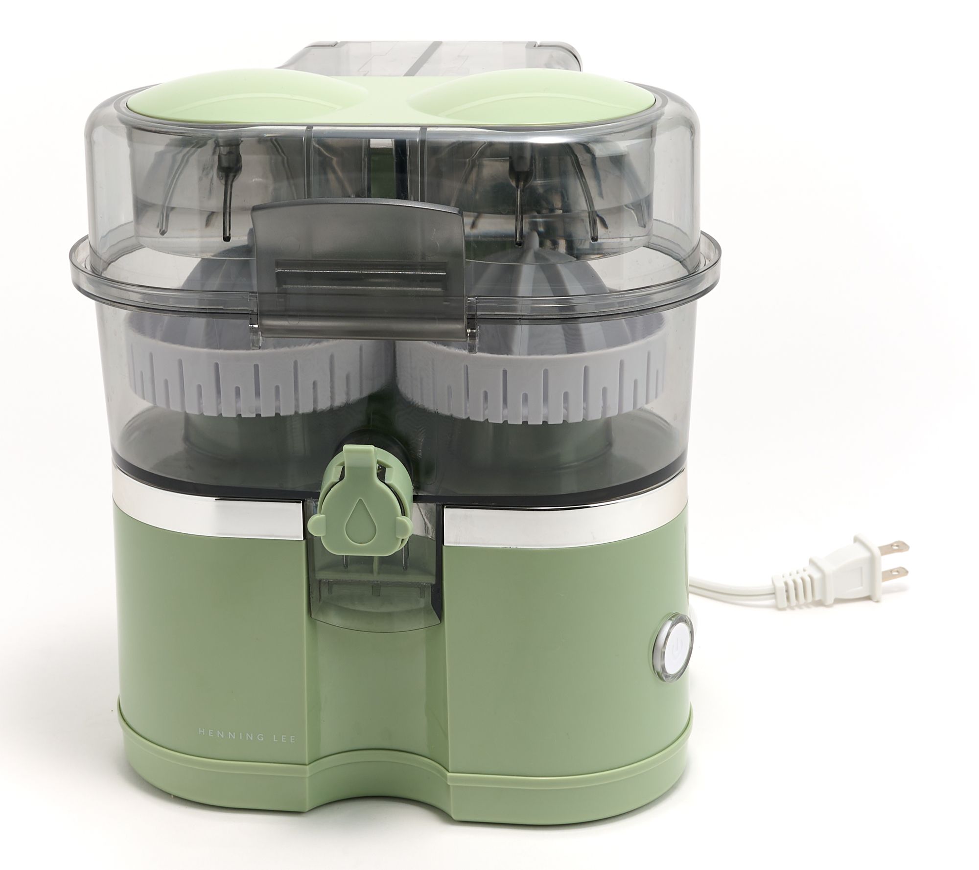 Henning Lee Dual-Head Electric Citrus Juicer with Built-In Slicer
