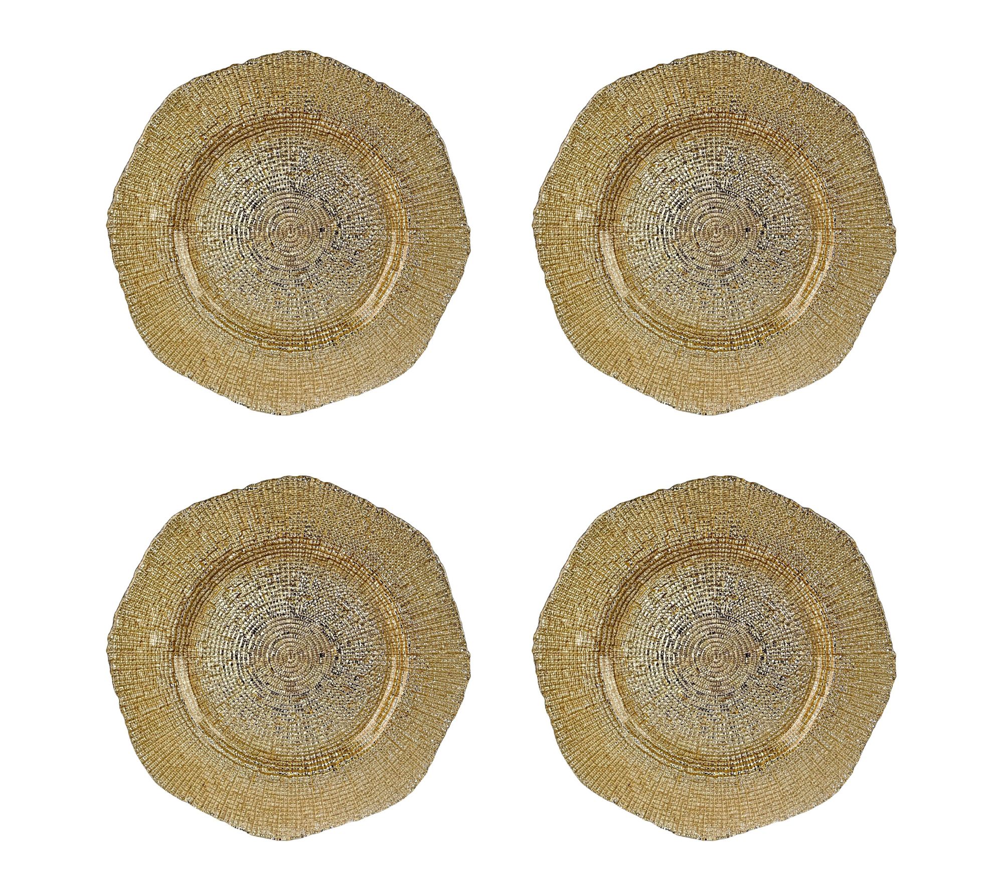 10 Strawberry Street Set of 4 Citrine Glass Cha