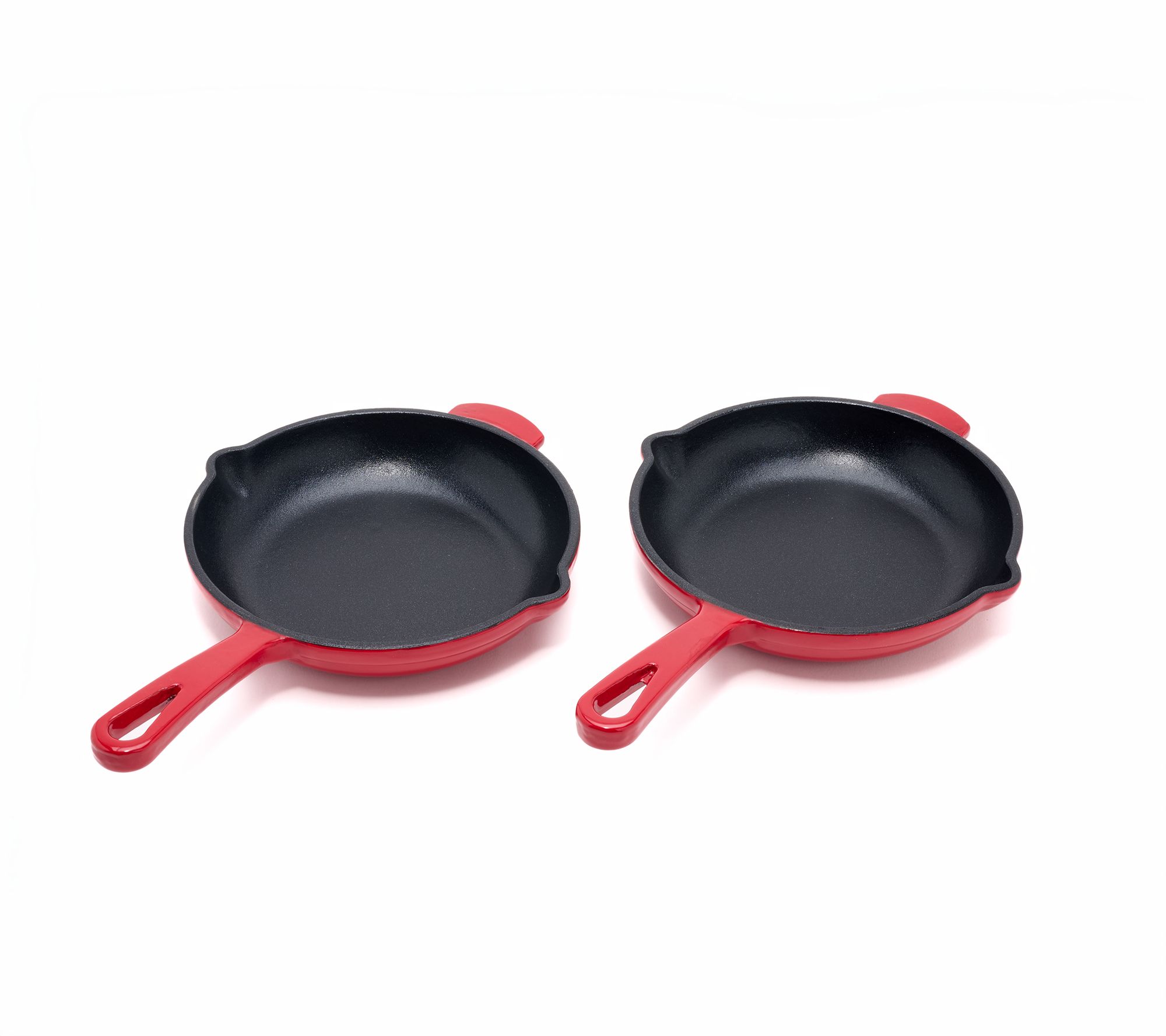 "As Is" Geoffrey Zakarian S/2 Nonstick Cast Iron 6"Skillets